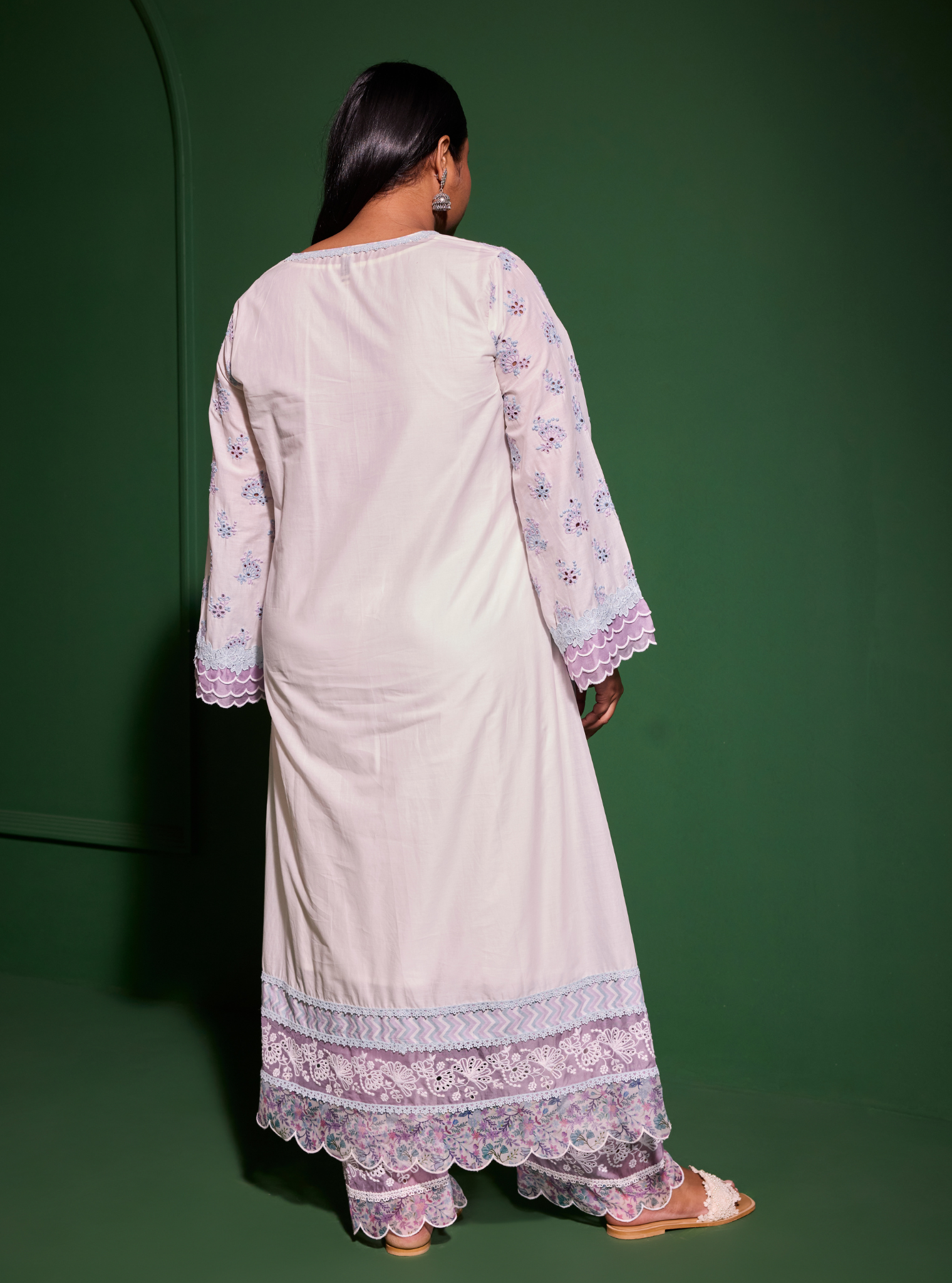 Nair Supima Cotton Off White Kurta Set