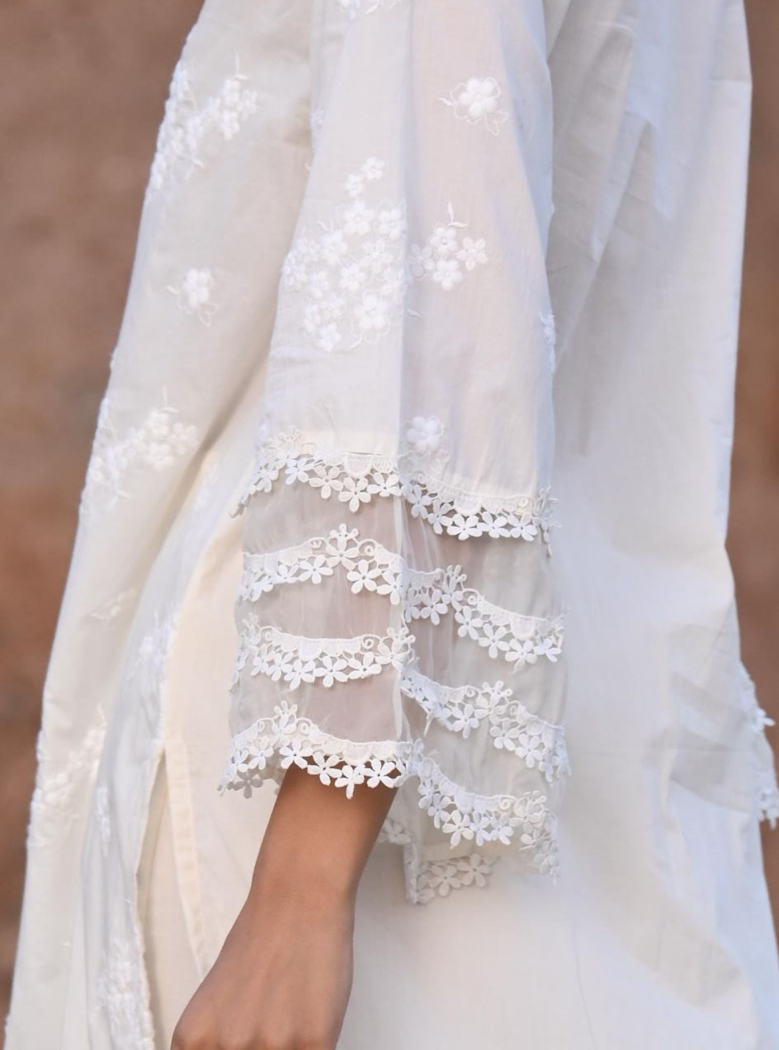 Lola Supima Cotton Off White Kurta with Palazzo Set