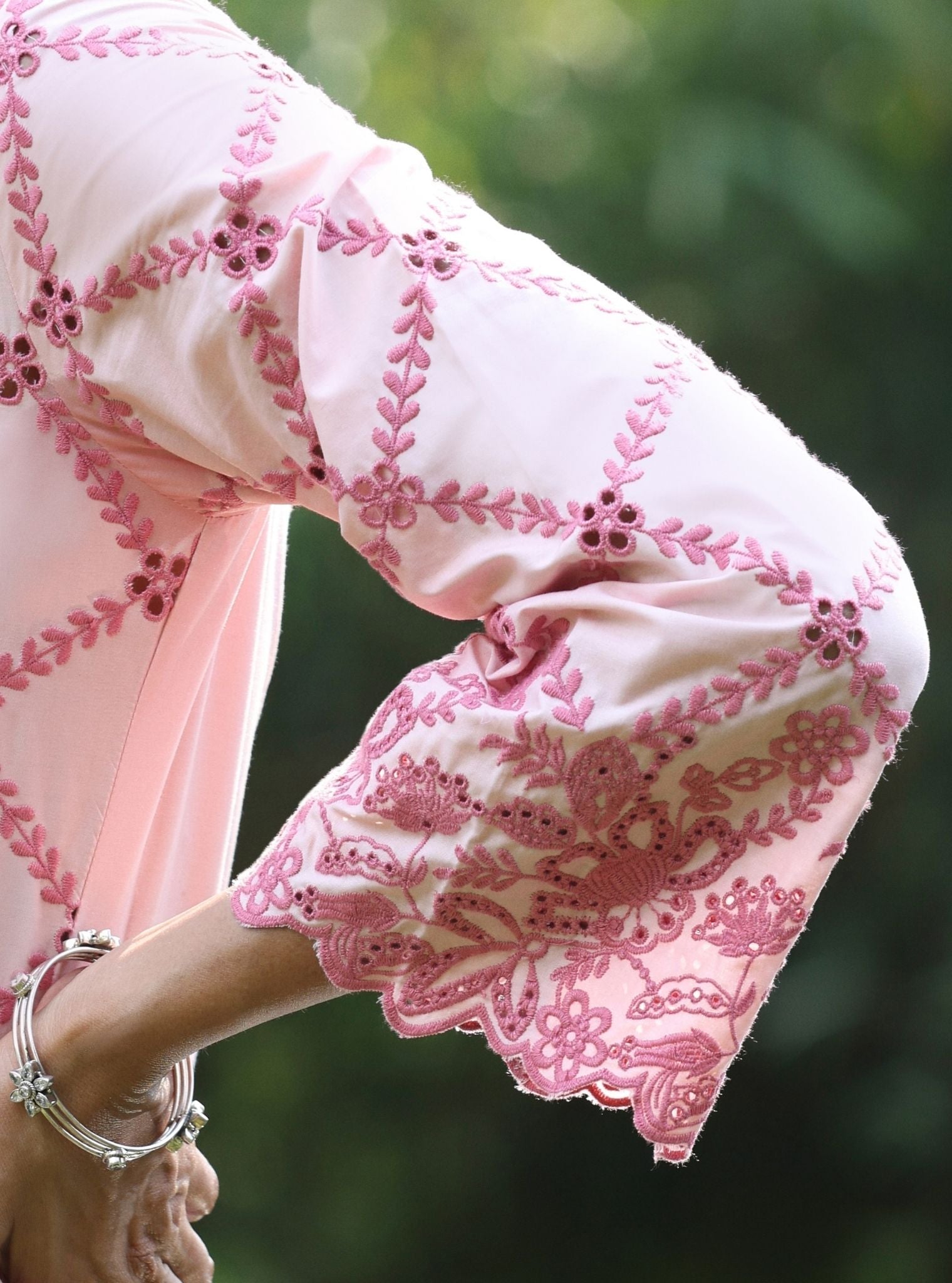 Eesvari Supima Cotton Light Pink Kurta Set