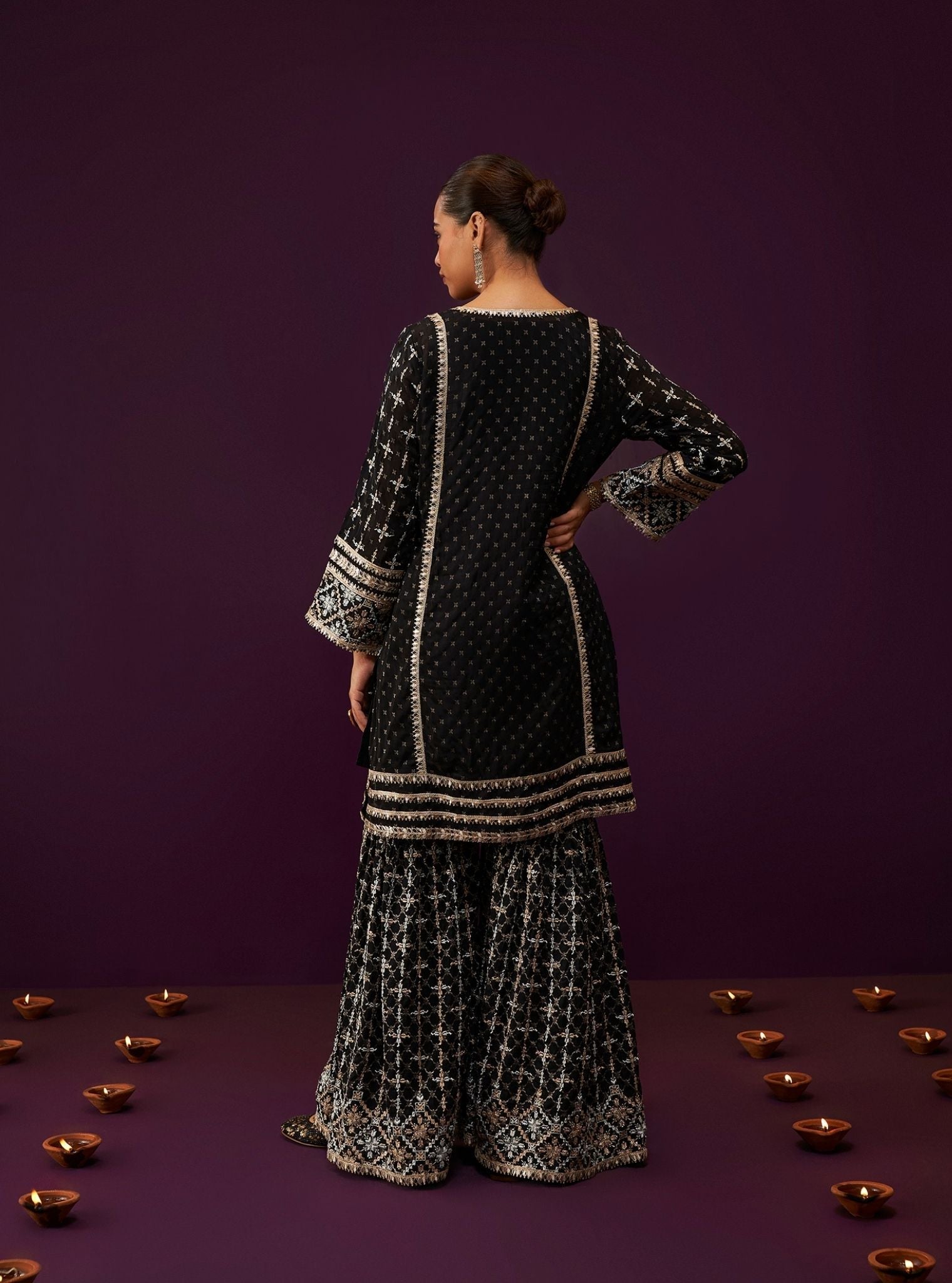 Mehreen Banarsi Black Kurta Set