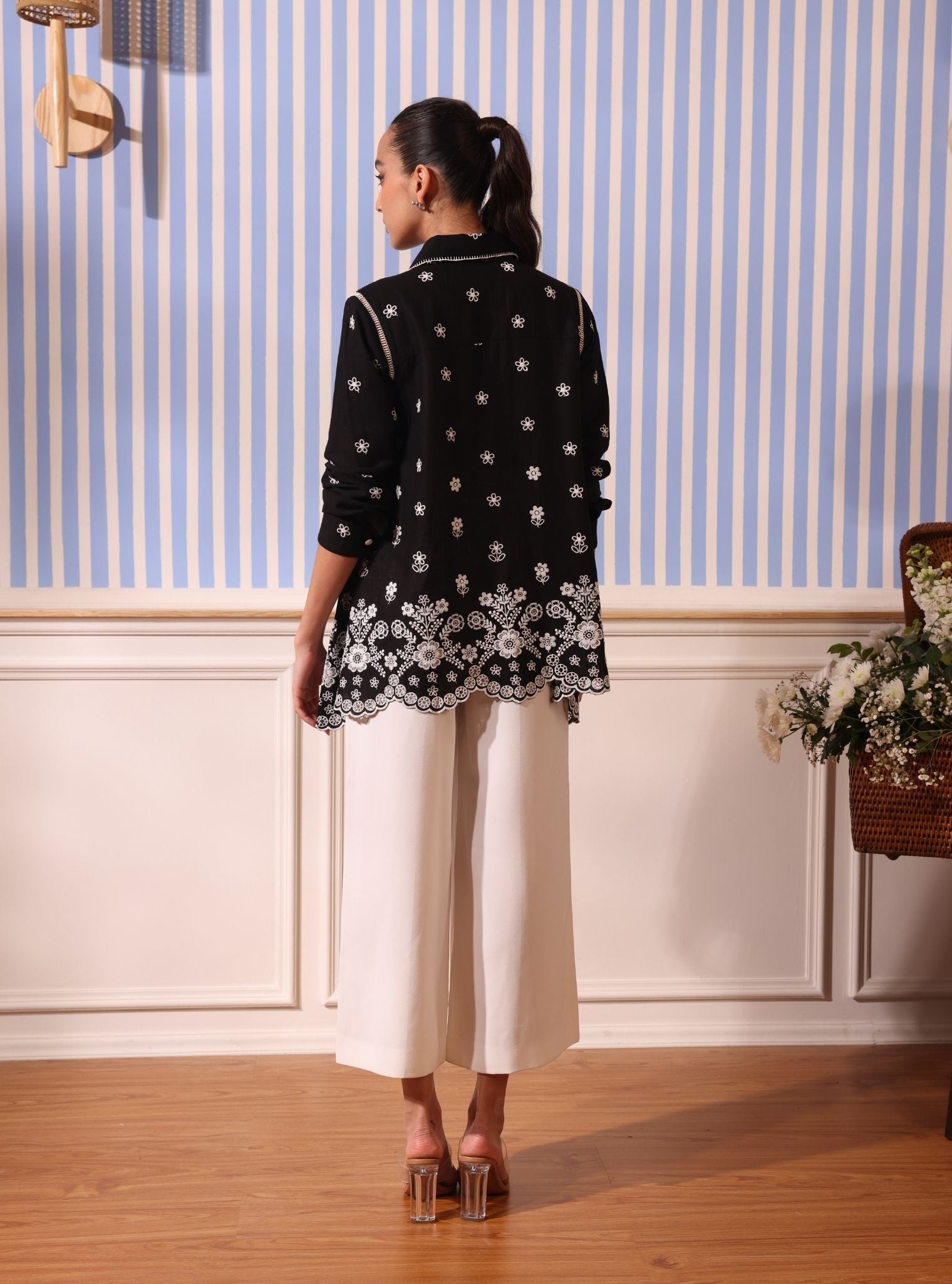 Clement Linen Black Shirt