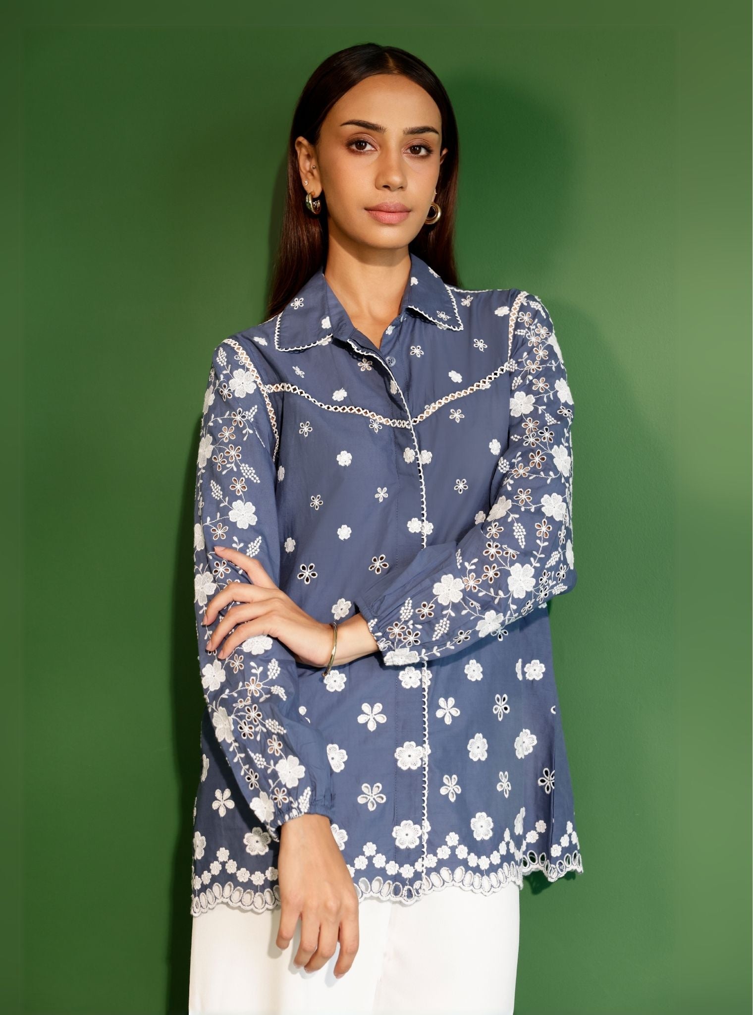 Blaine Supima Cotton Navy Shirt