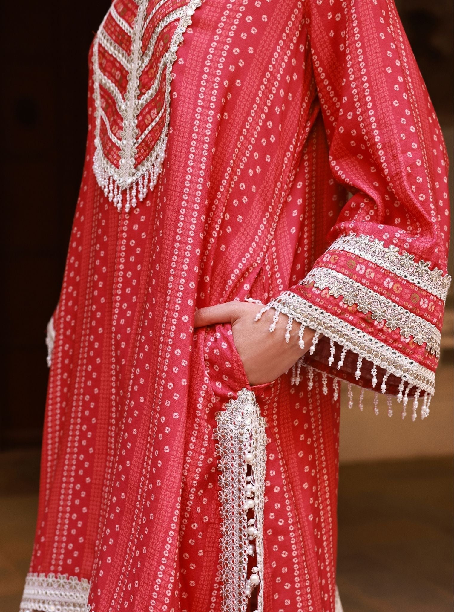 Vanera Lawn Fuschia Kurta Set