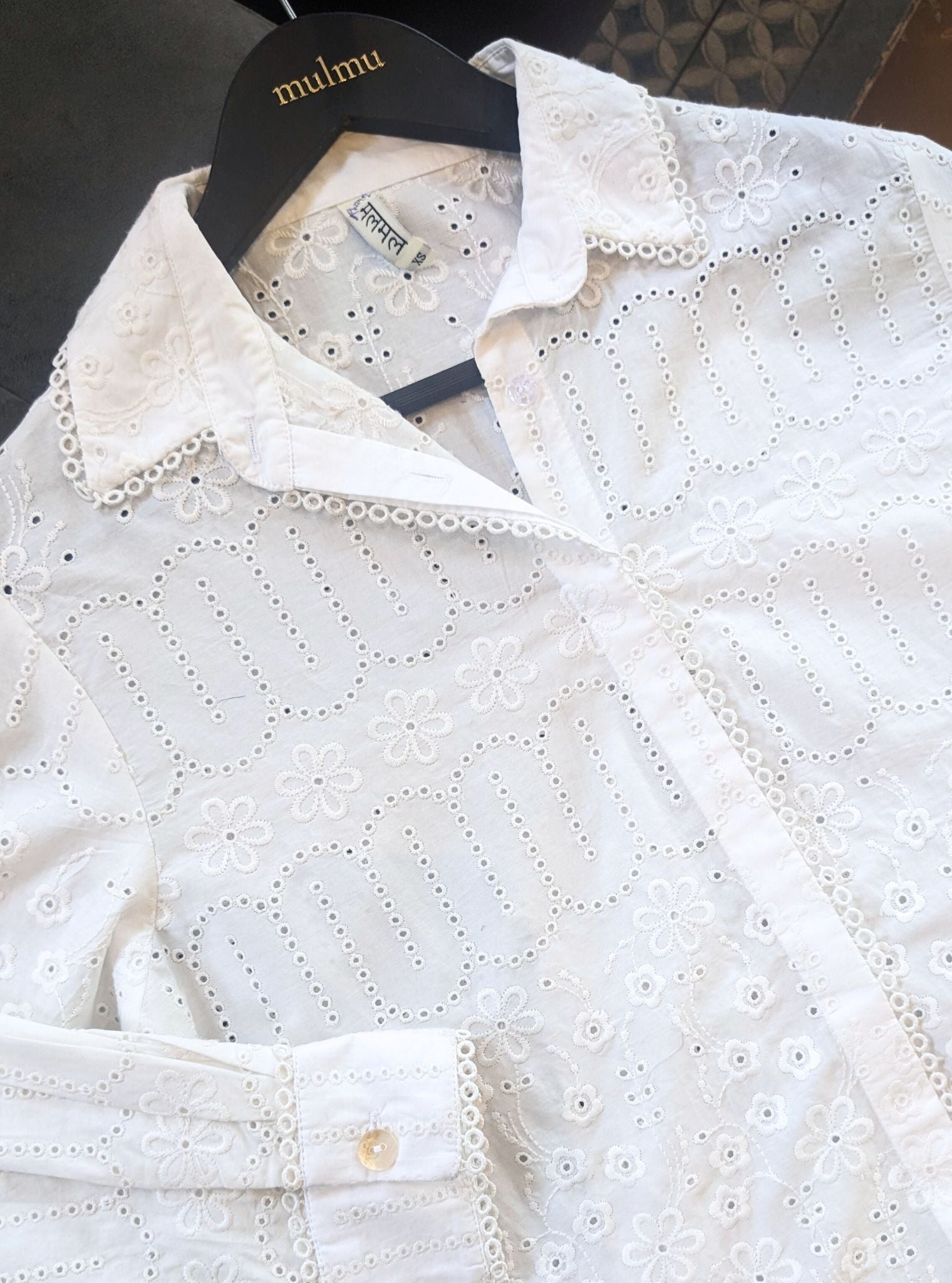 Heli Cotton White Co-ord Set