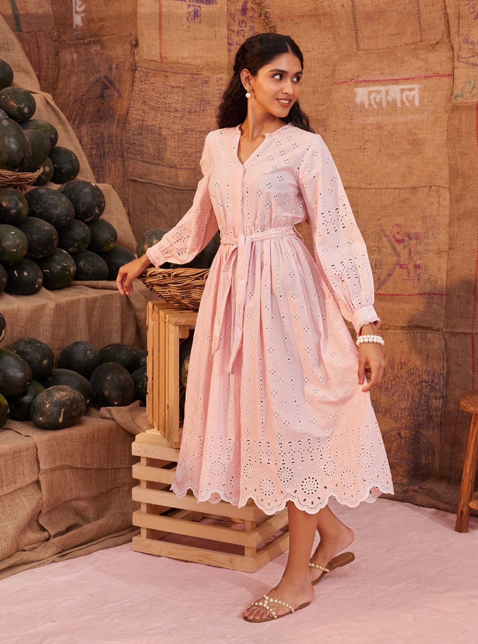 Emy Supima Cotton Light Pink Long Dress