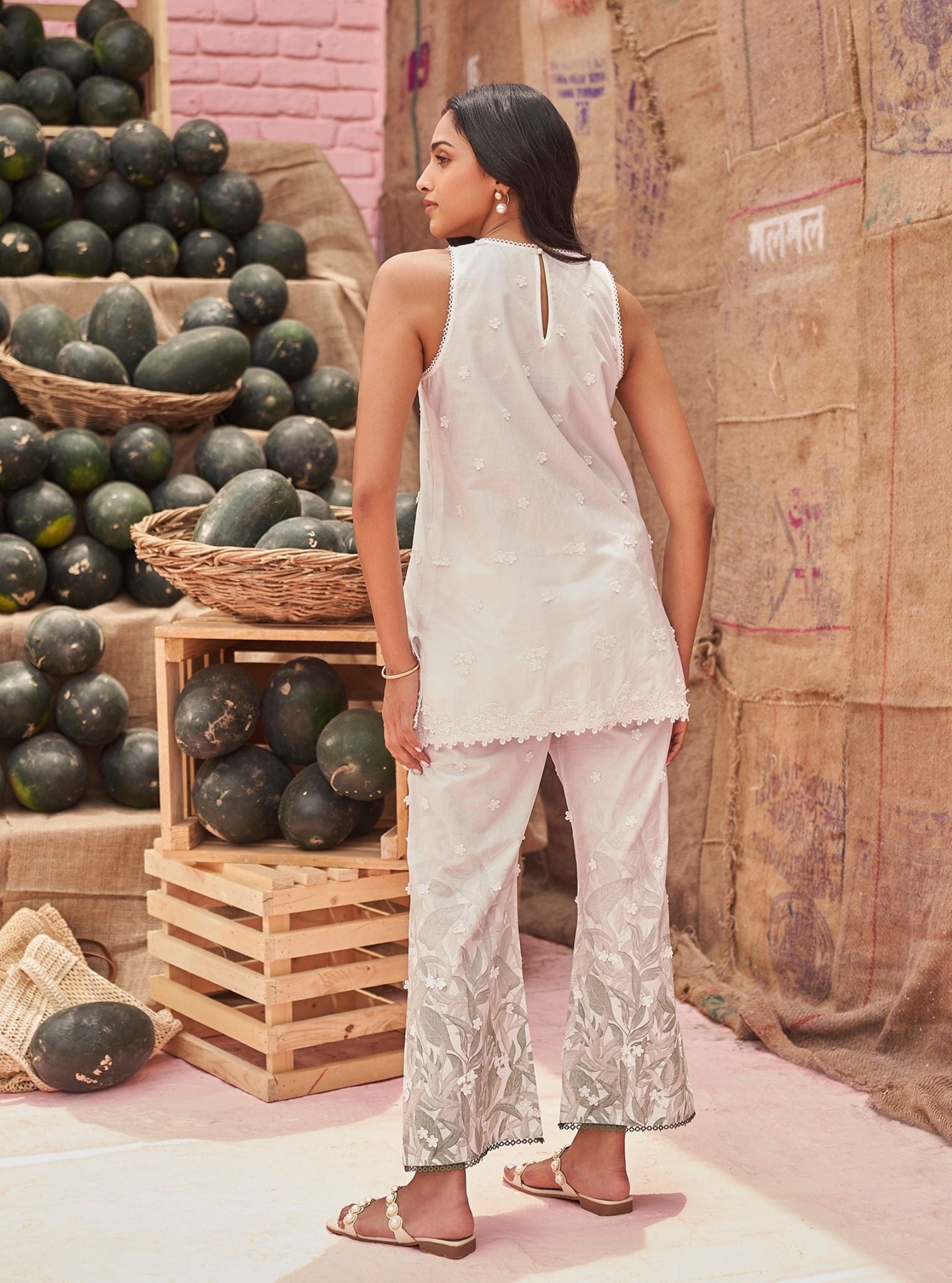 Rio Cotton White Co-ord Set