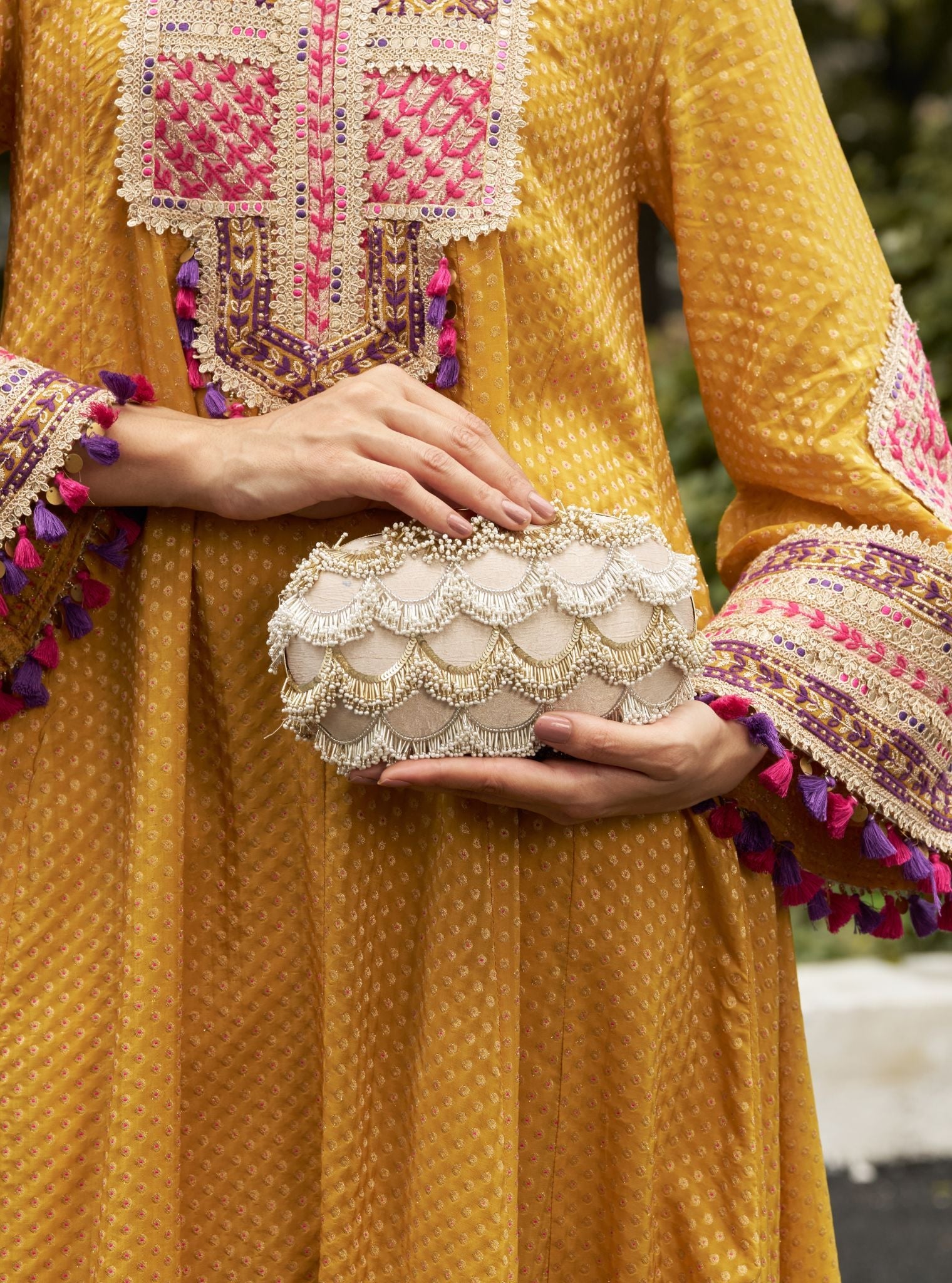 Athena Gold Clutch Bag