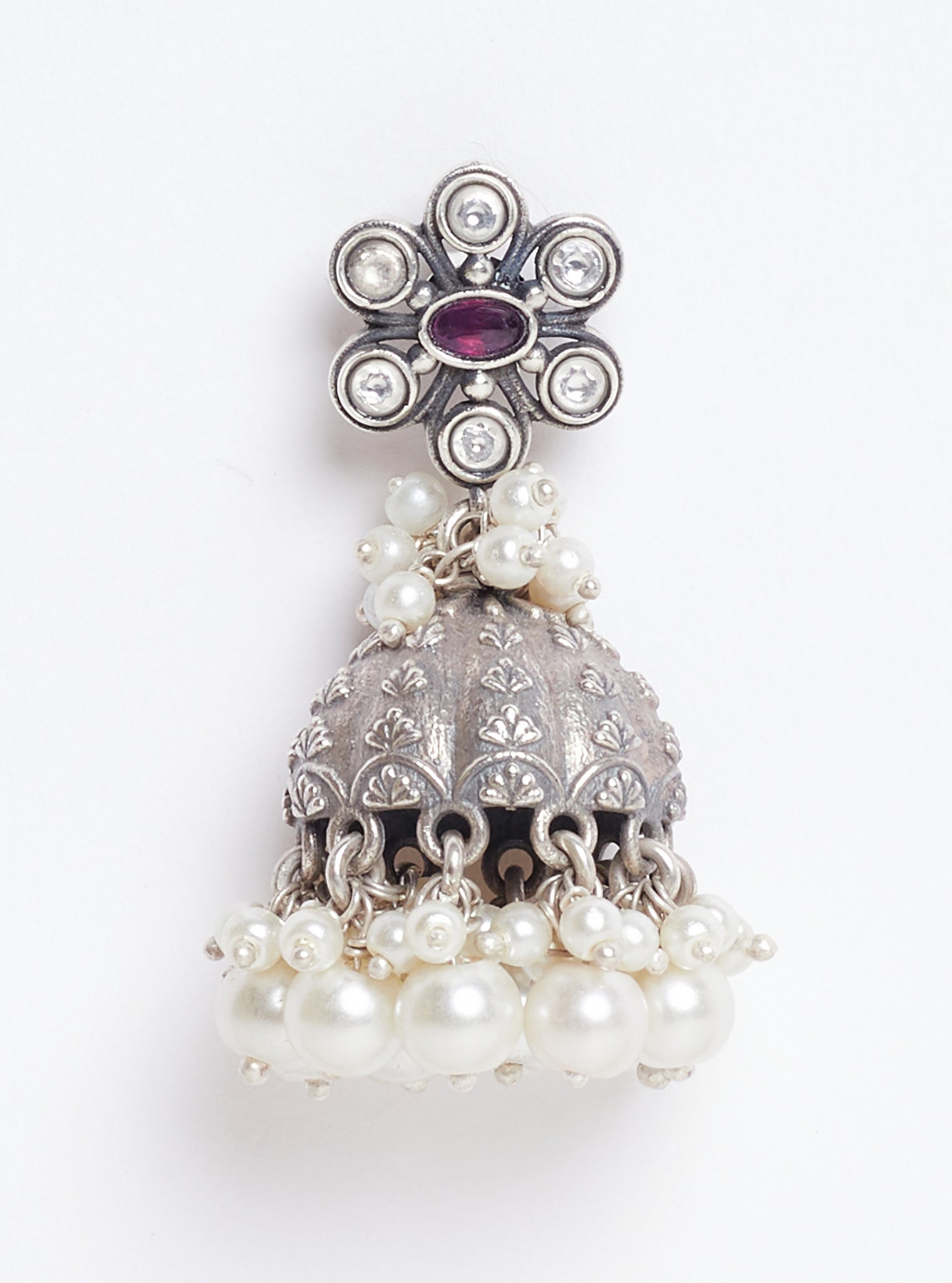 Pure Silver Sirohi Jhumka