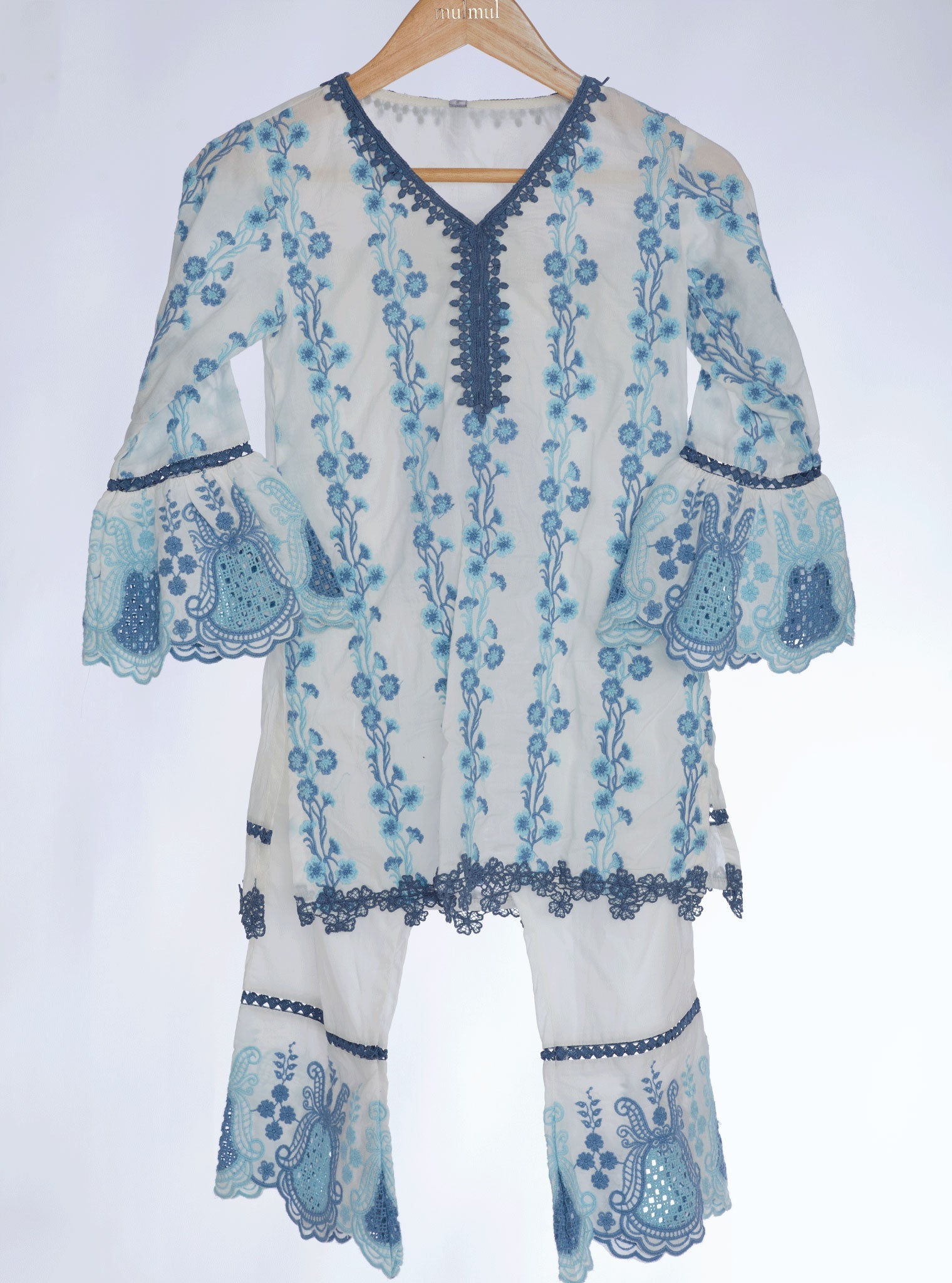 Bess Supima Cotton White Kurta Set