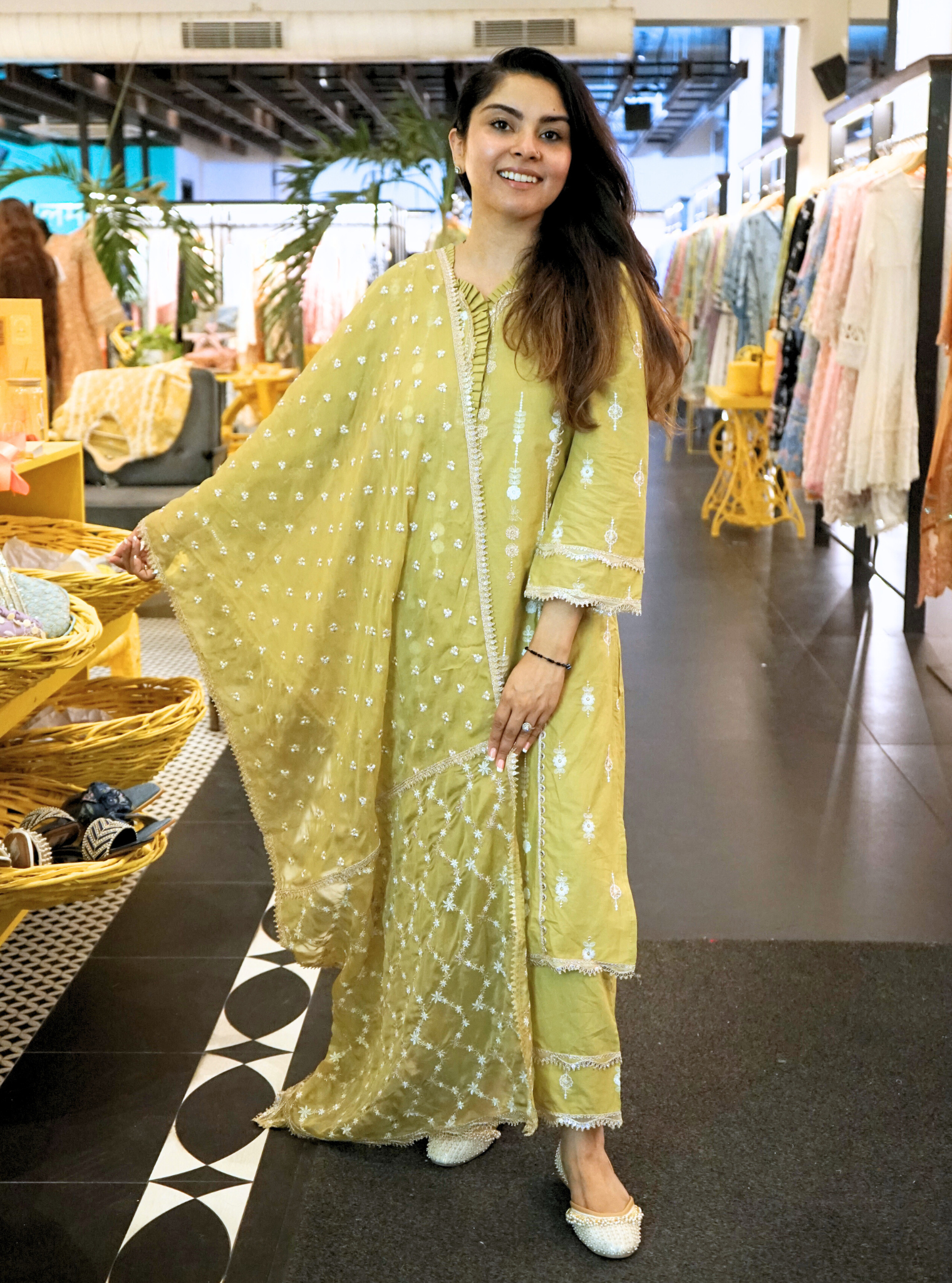 Beki Supima Cotton Green Kurta Set