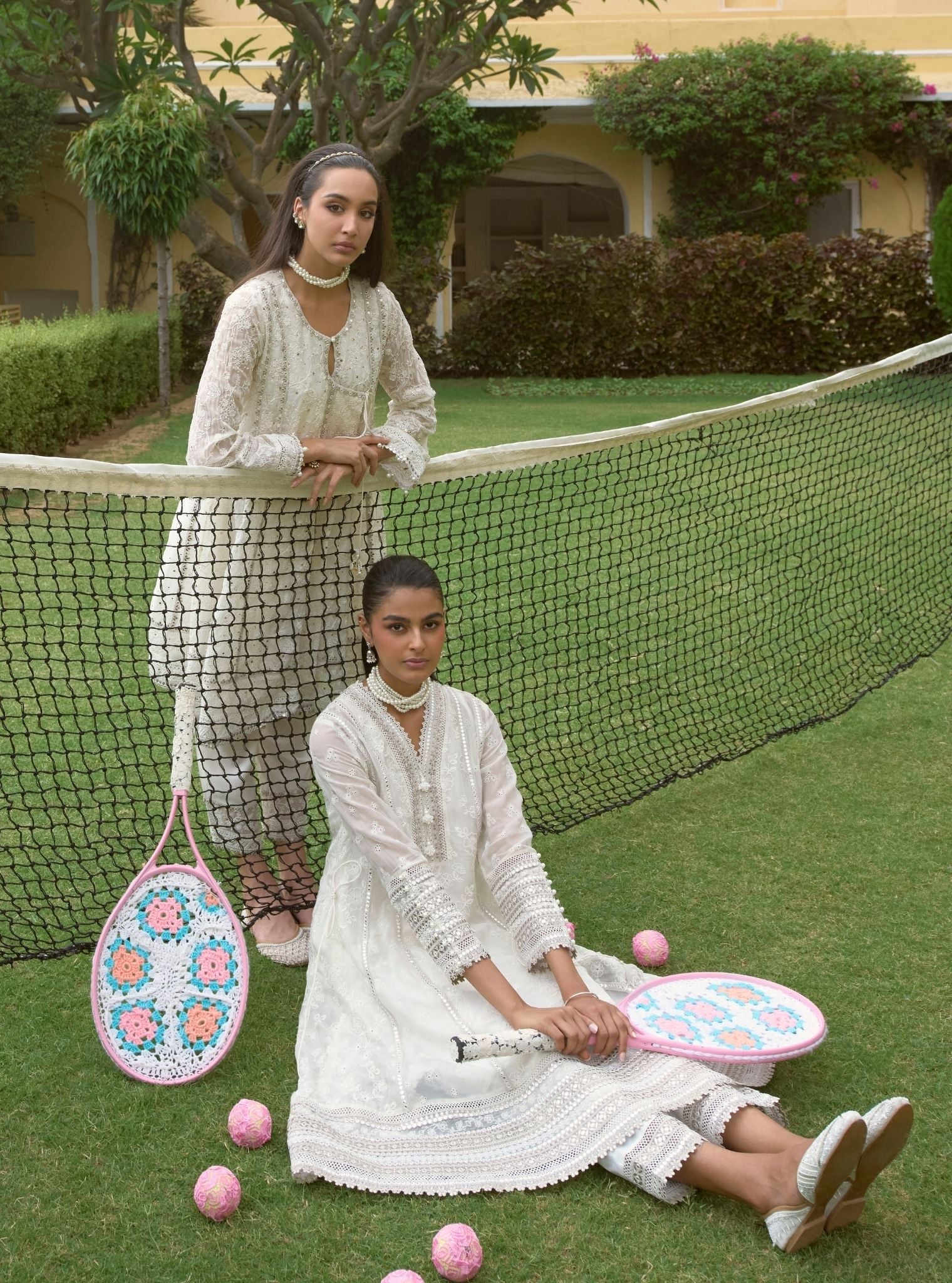 Anmika Organza Off White Kurta Set