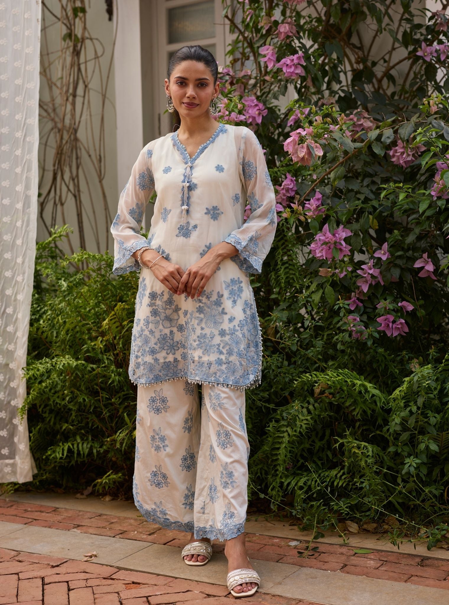 Lalo Organza Off White Kurta Set