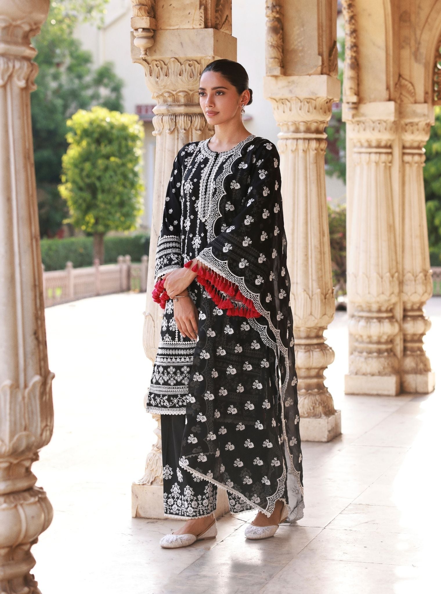 Lomeya Supima Cotton Black Kurta Set