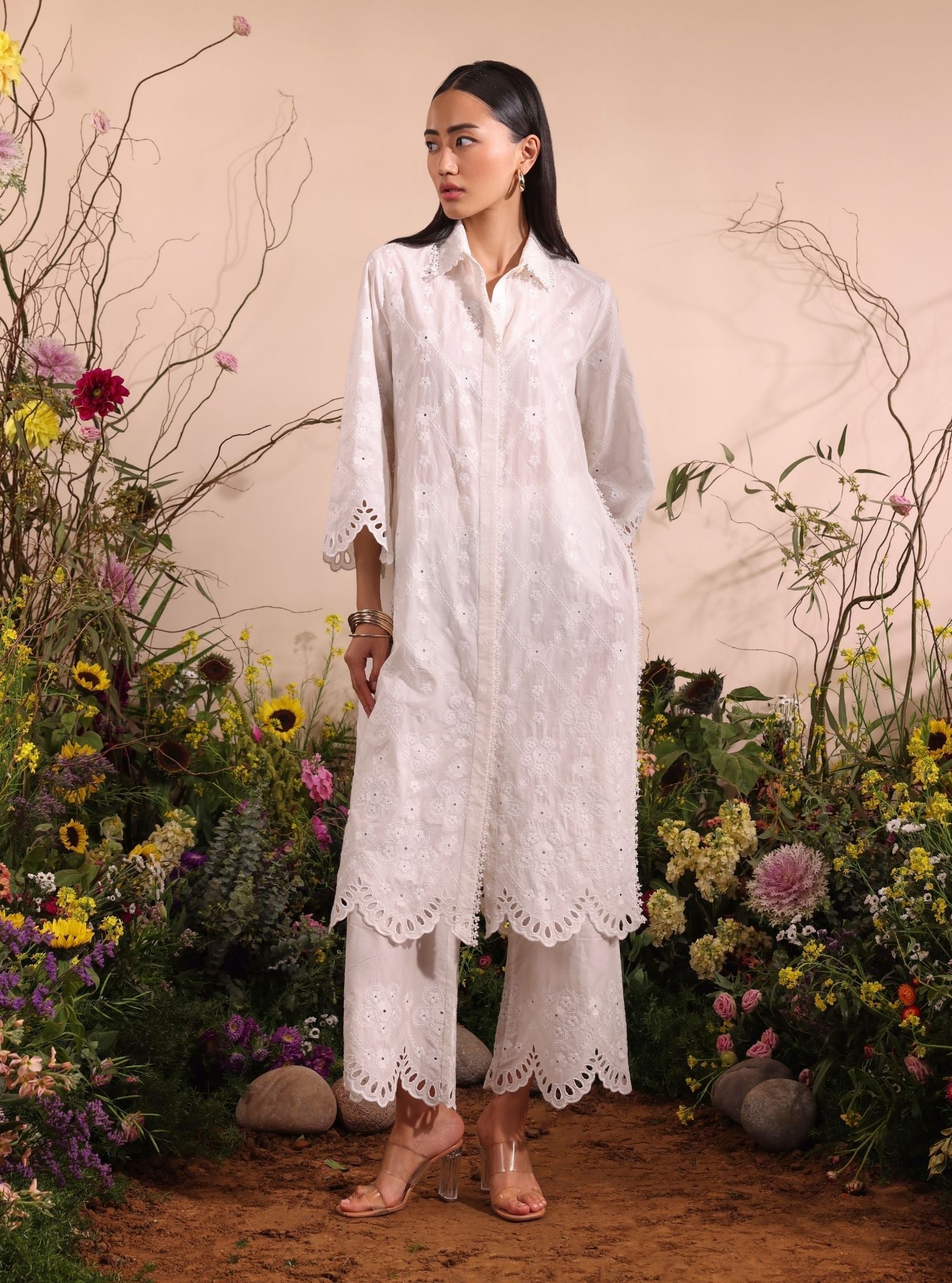 Magnus Supima Cotton White Co-ord Set