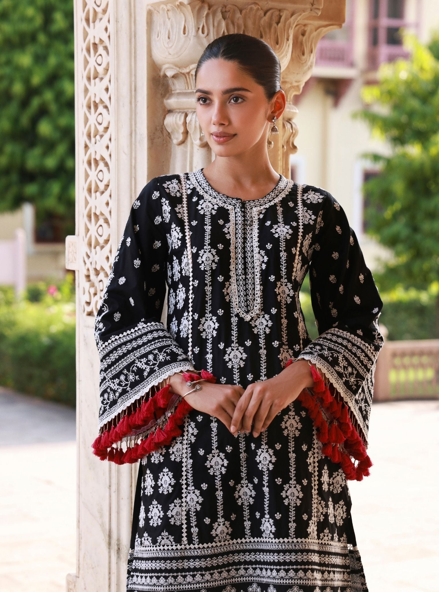 Lomeya Supima Cotton Black Kurta Set