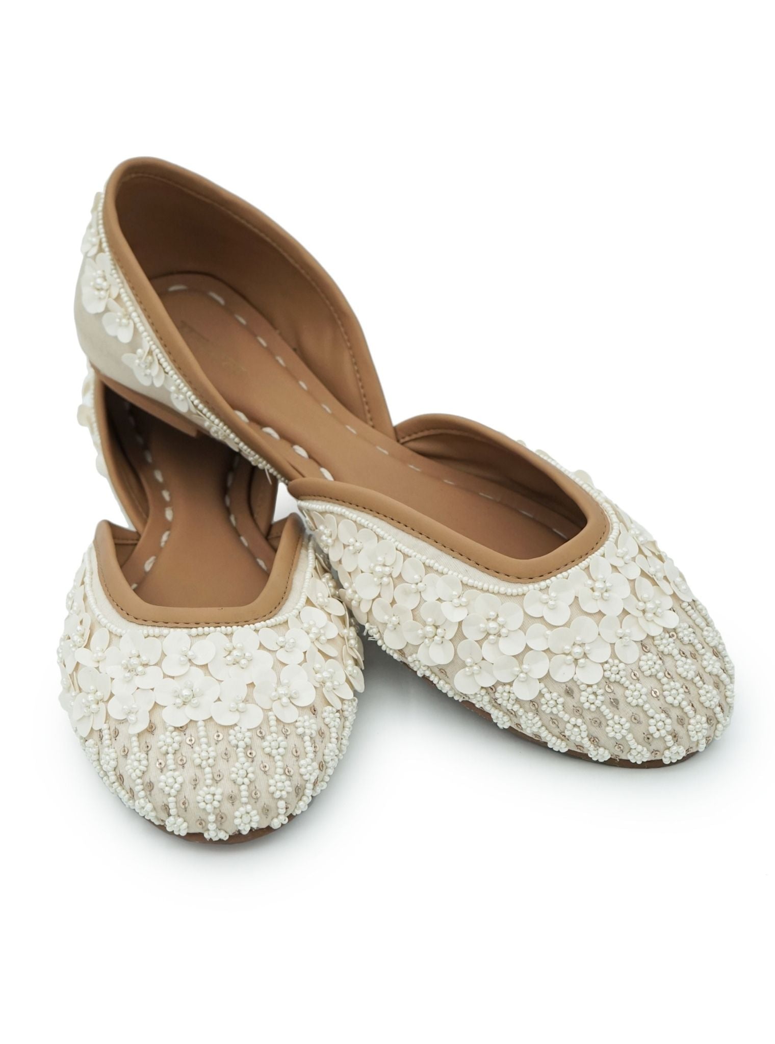 Mulmul Haniya Off White Vegan Jutti