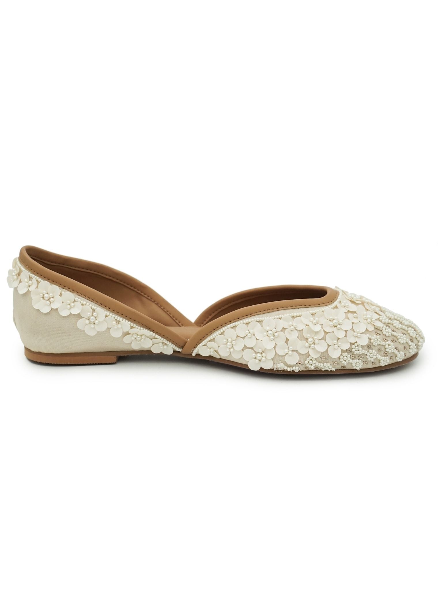 Mulmul Haniya Off White Vegan Jutti
