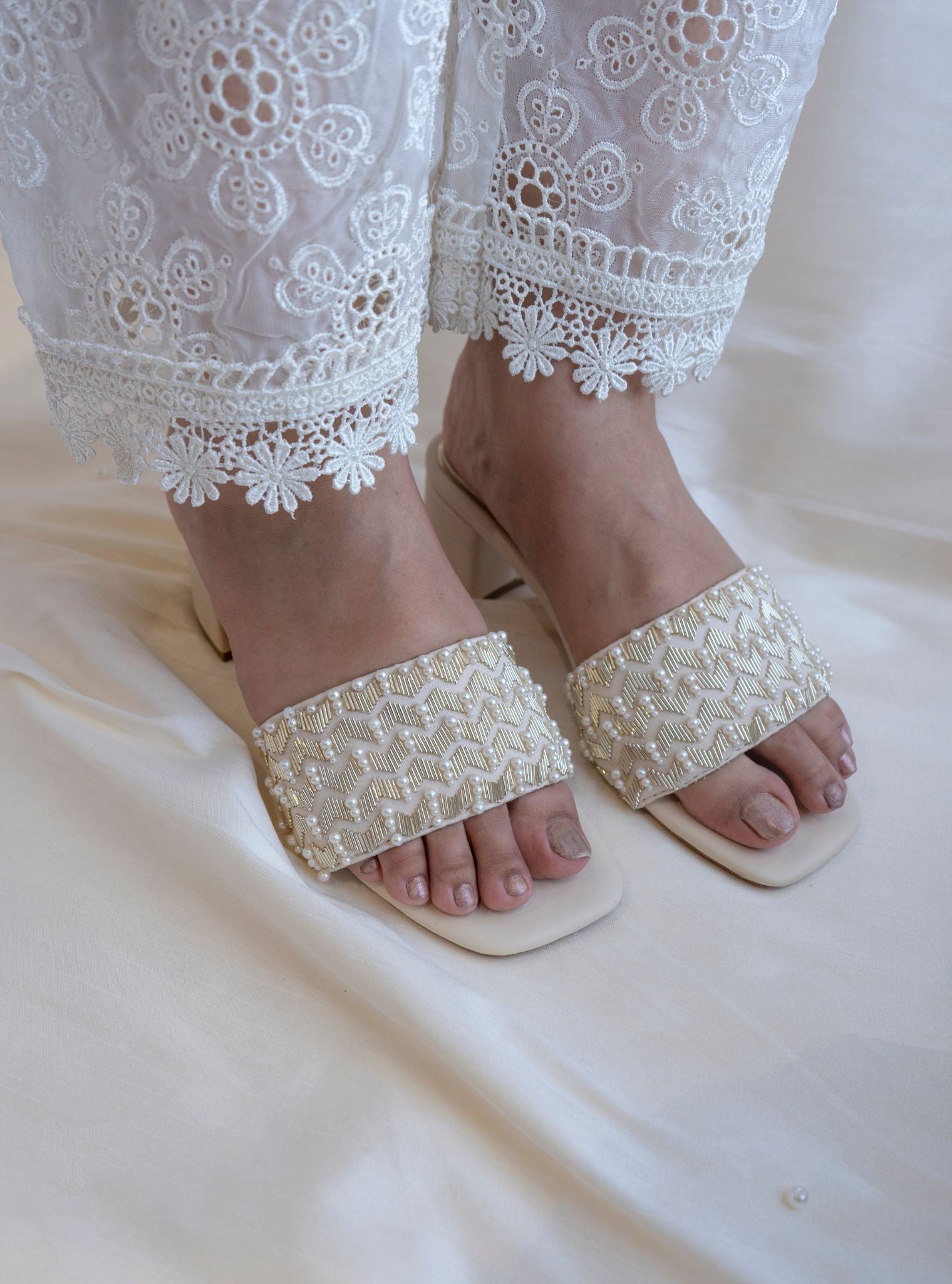 Lata Light Gold Vegan Heel