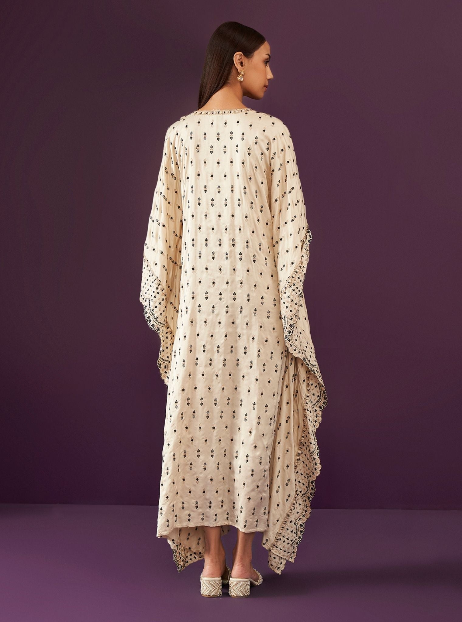 Florian Cupro Satin Off White kaftan