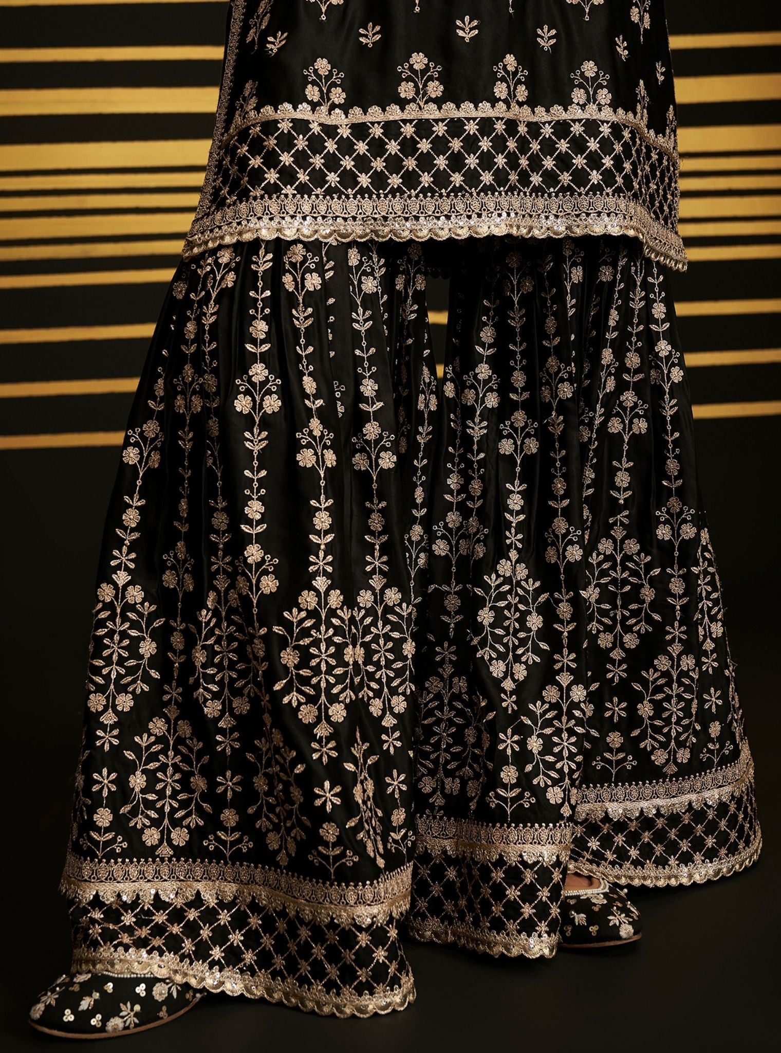 Mahiya Bemberg Satin Black Kurta Set