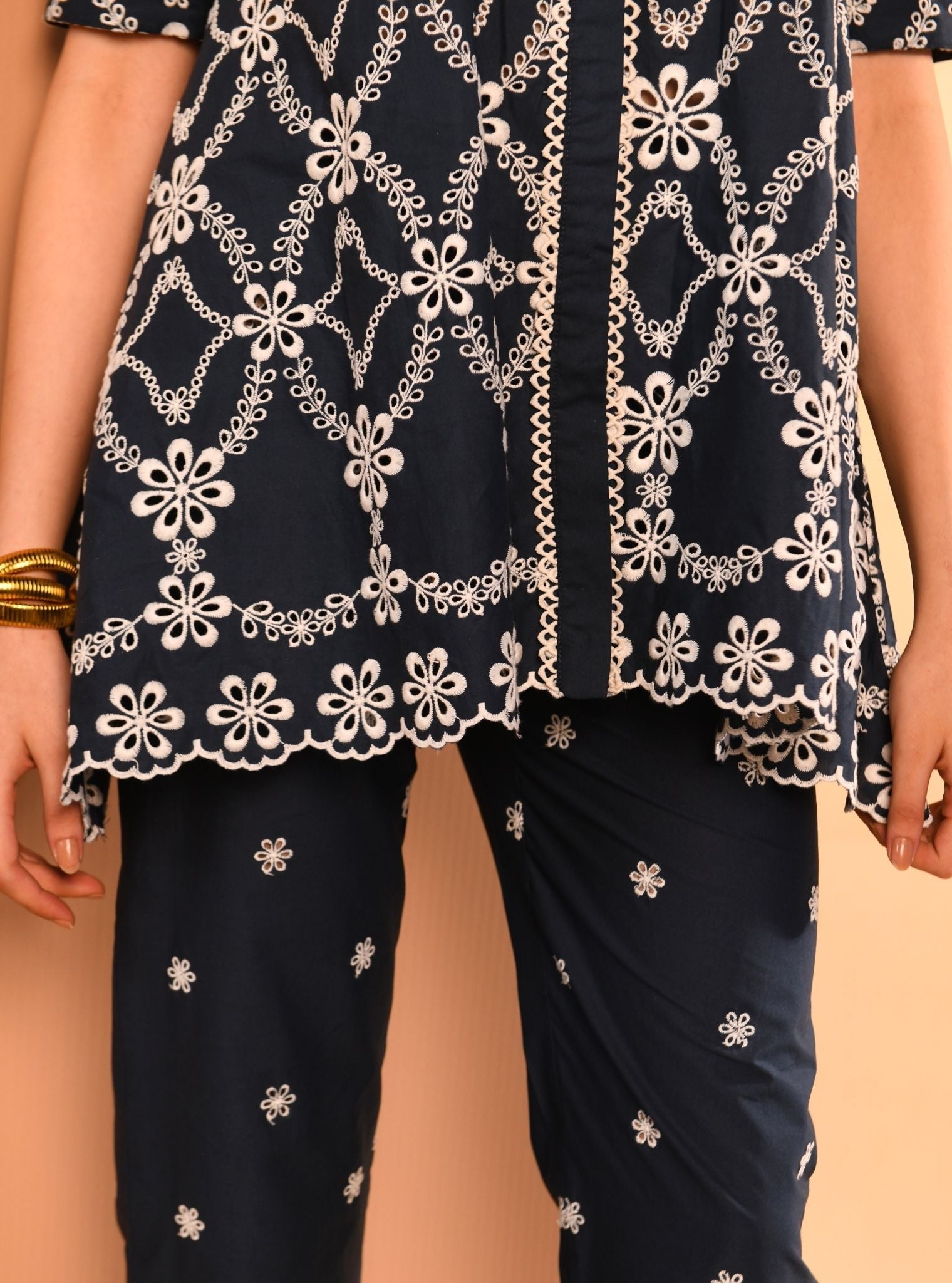 Prue Cotton Navy Co-ord Set