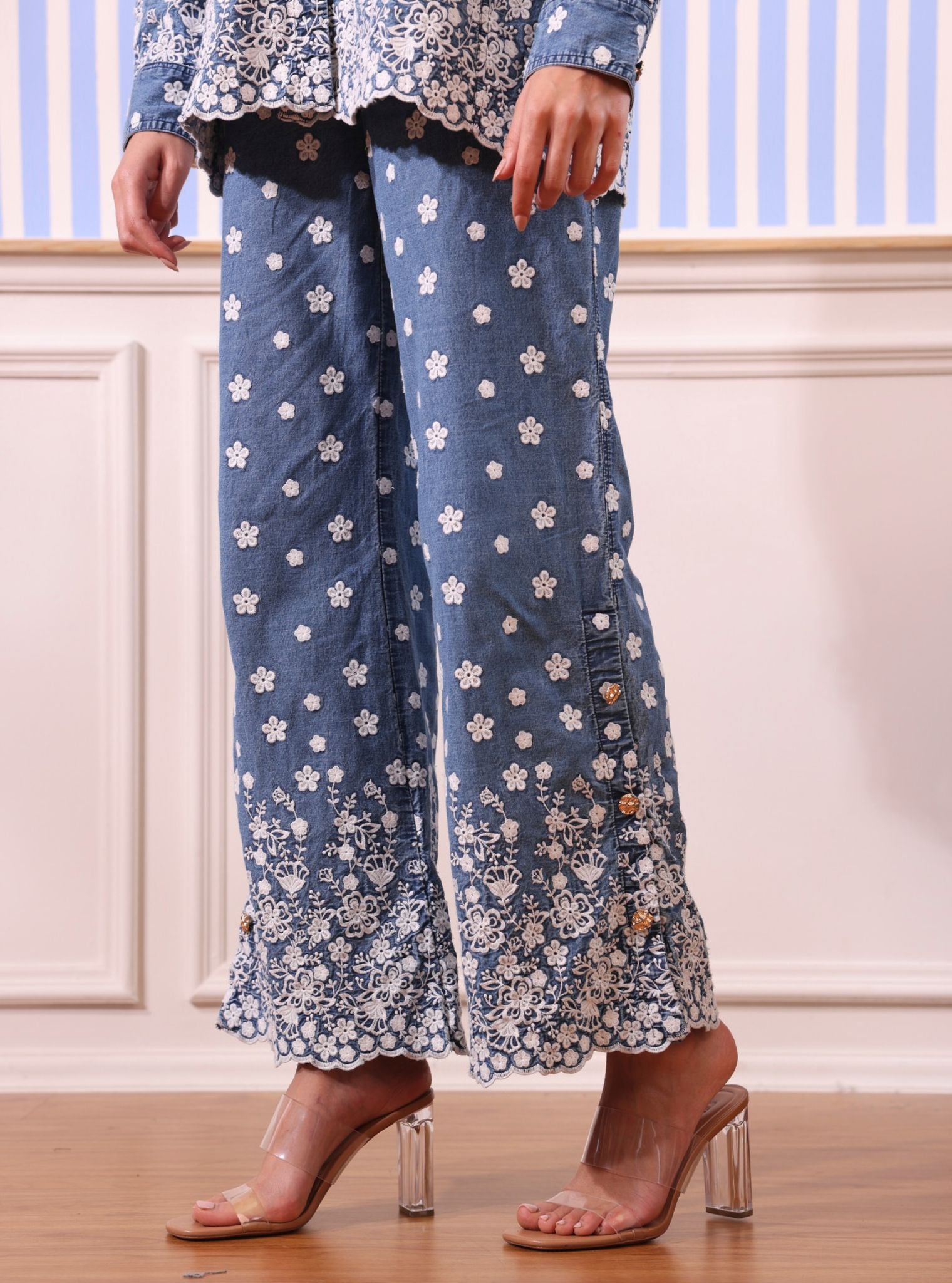 Ronan Denim Blue Co-ord Set