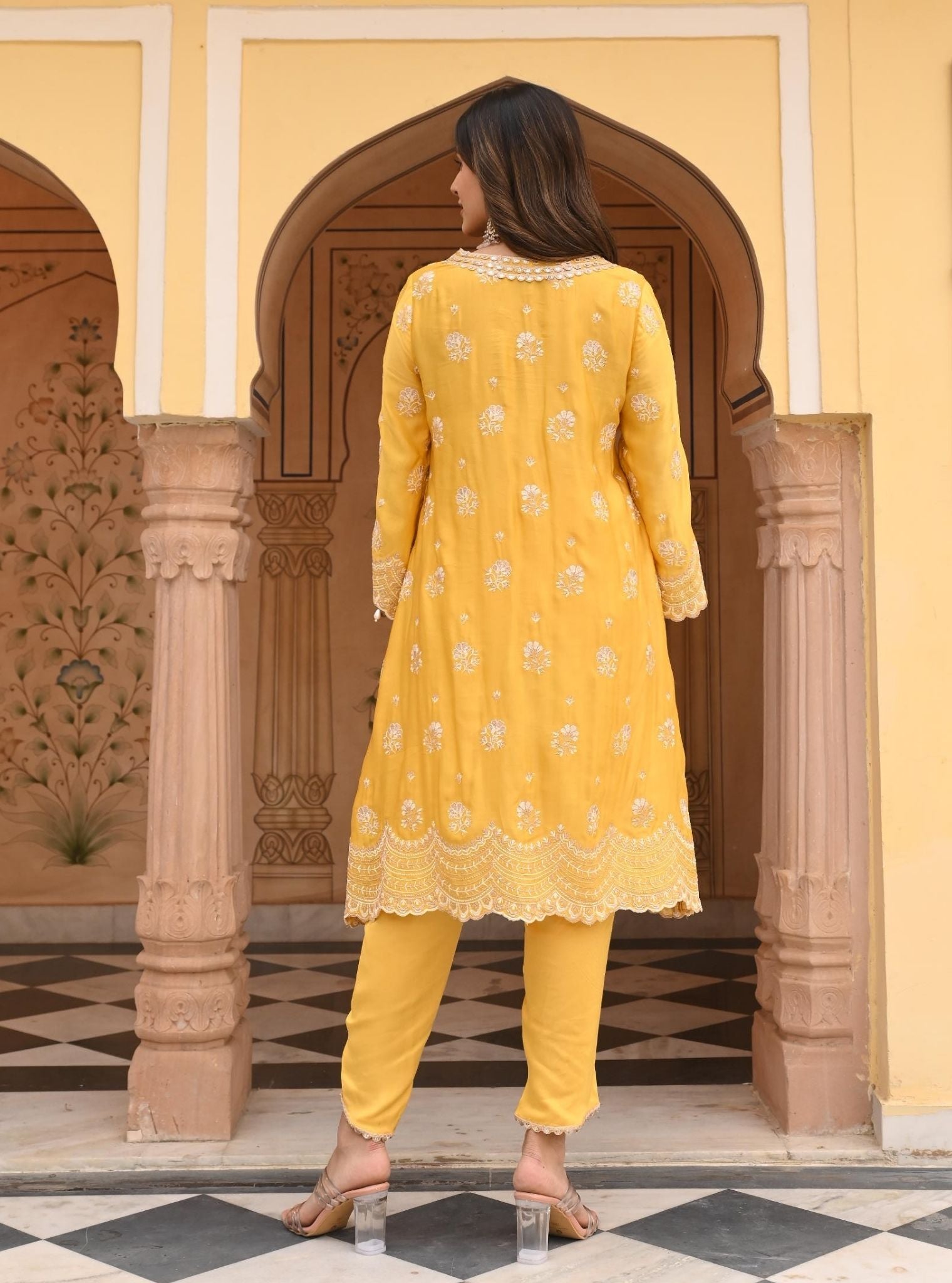 Mehar Pima Yellow Kurta Set
