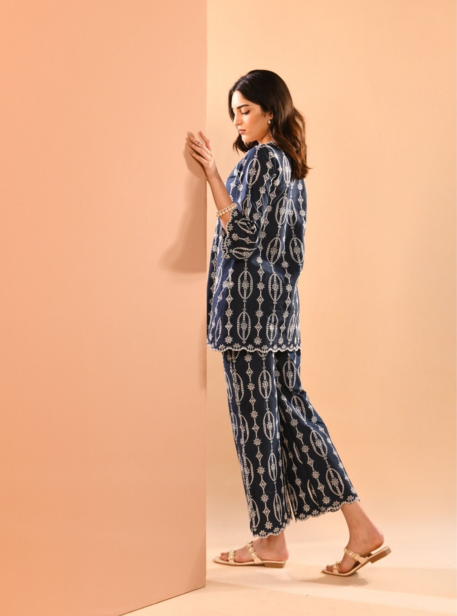 Reeve Cotton Navy Co-ord Set