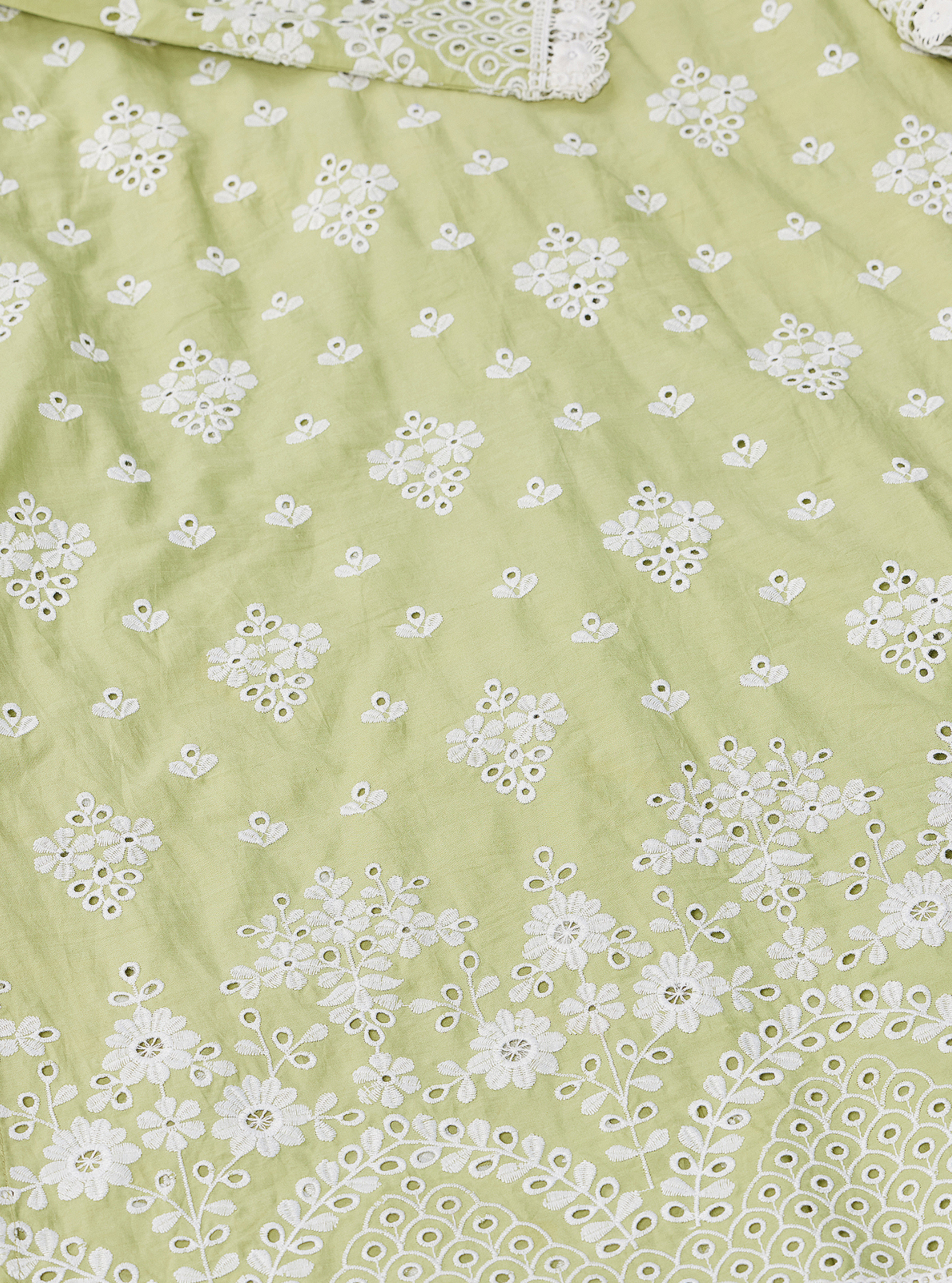 Peehu Supima Cotton Green Kurta Set