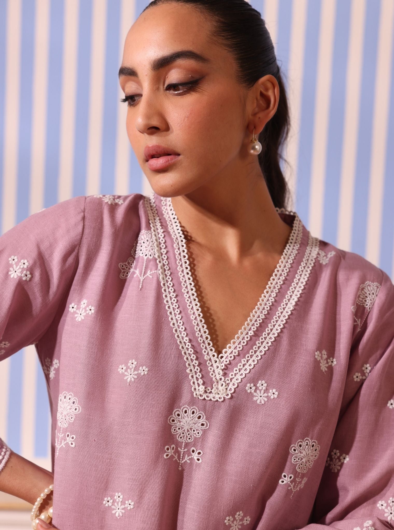 Billie Linen Lilac Co-ord Set