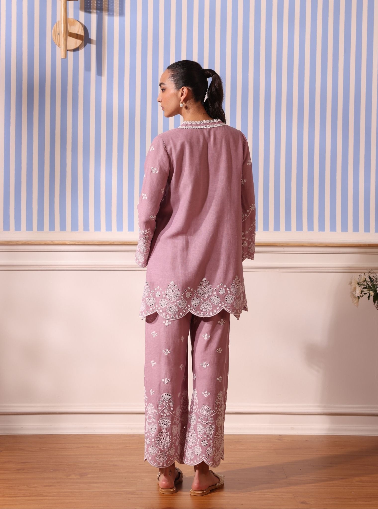Billie Linen Lilac Co-ord Set