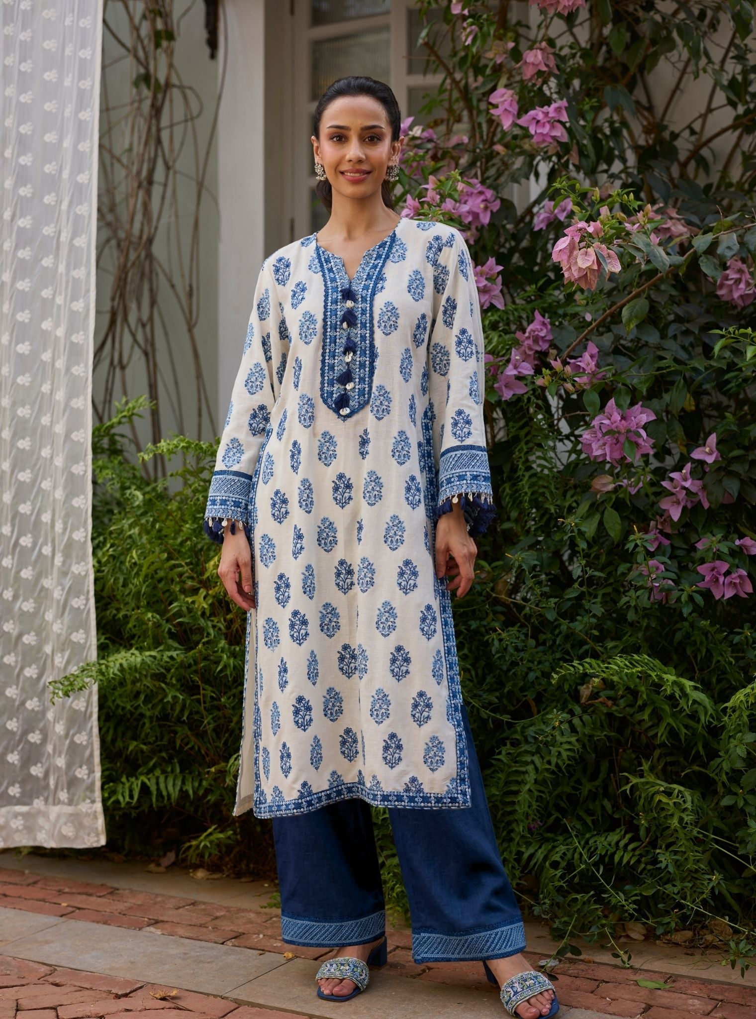 Lume Linen Off White Kurta Set