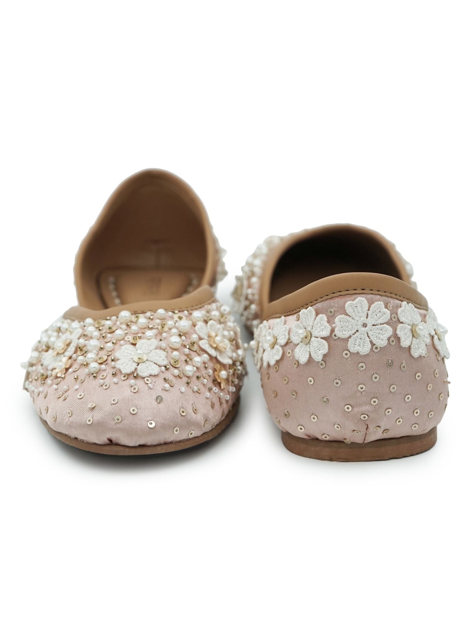 Mulmul Eshaal Rose Gold Vegan Jutti