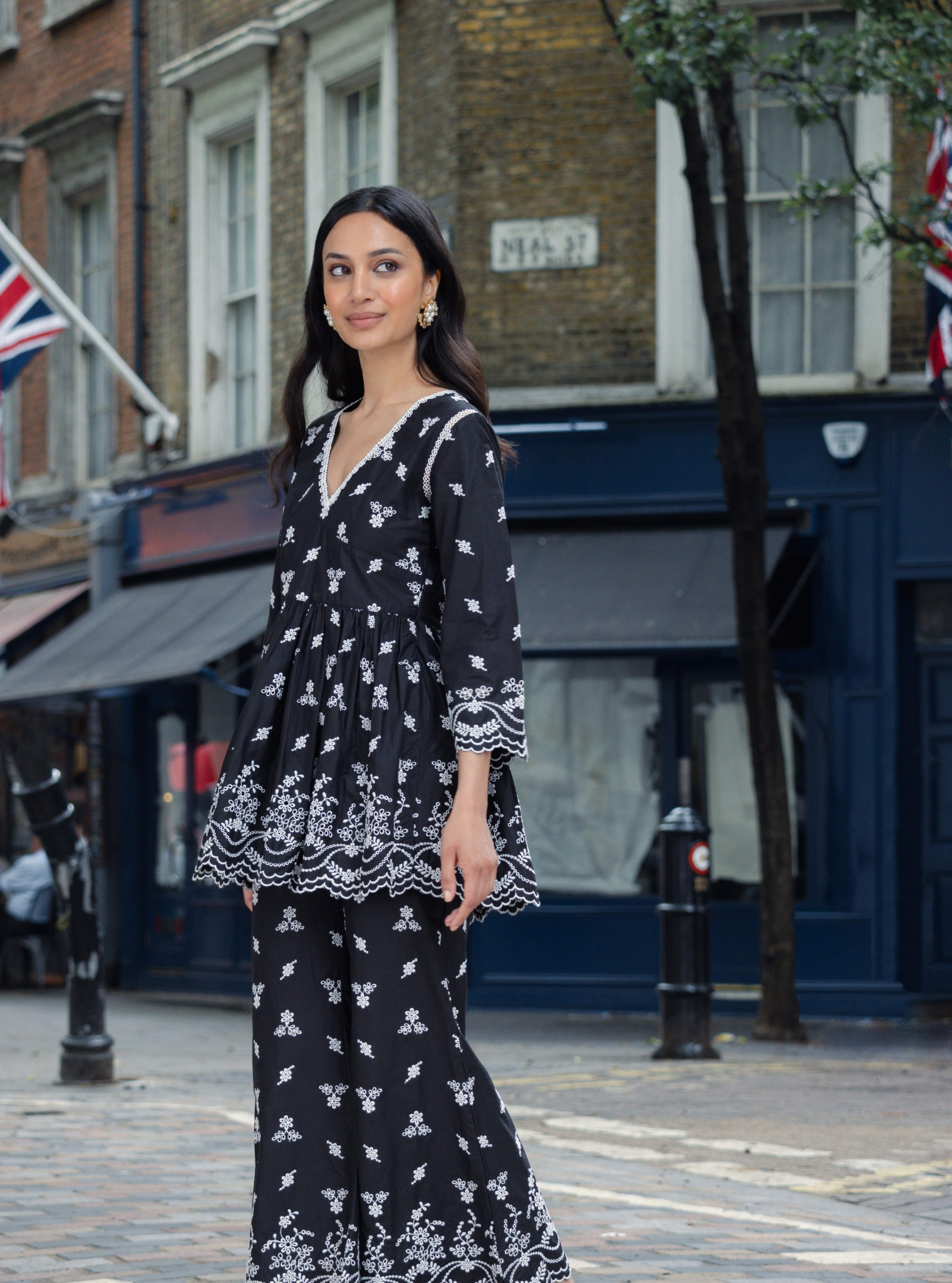 Coventry Supima Cotton Black Co-ord Set