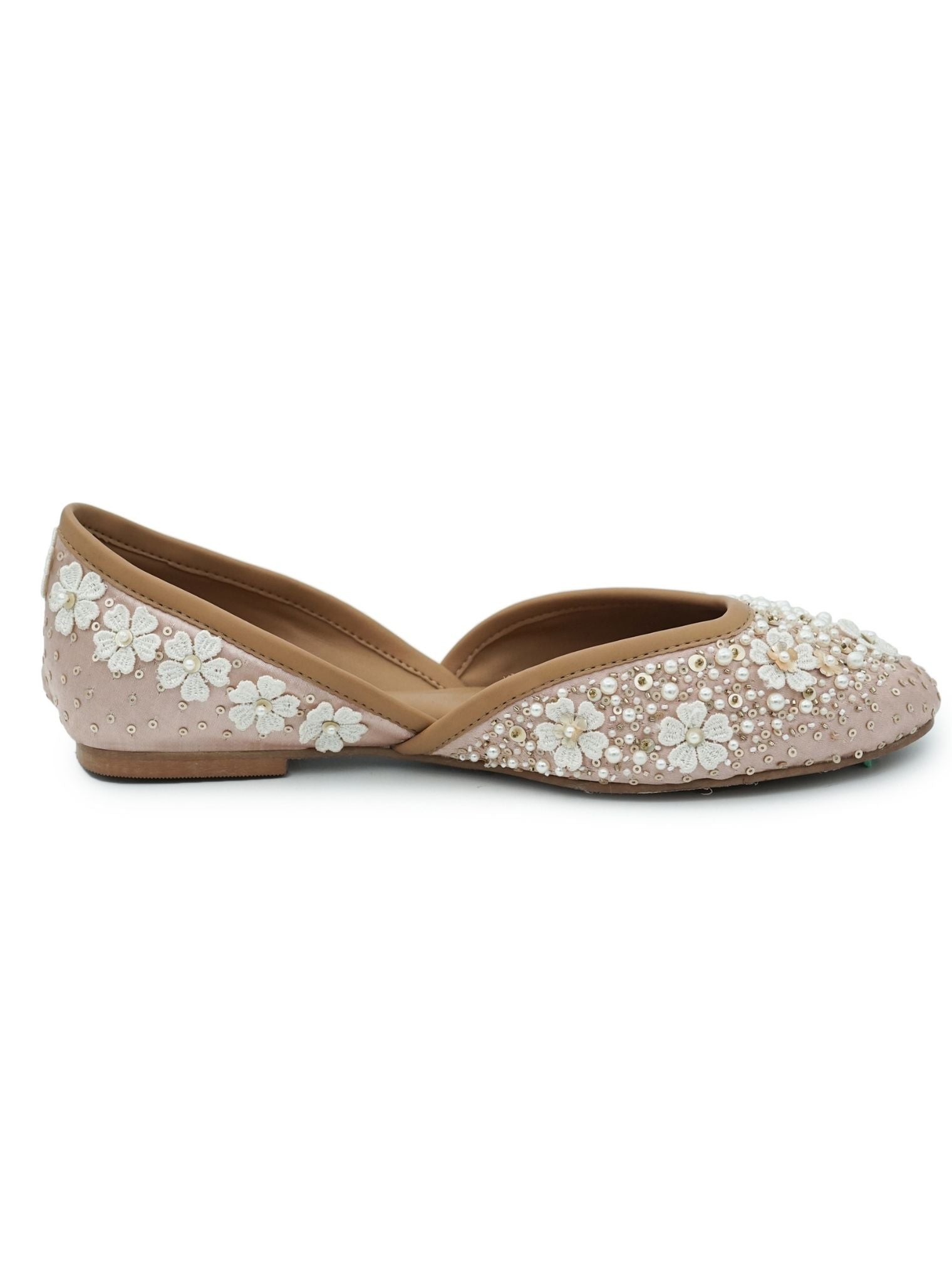 Mulmul Eshaal Rose Gold Vegan Jutti