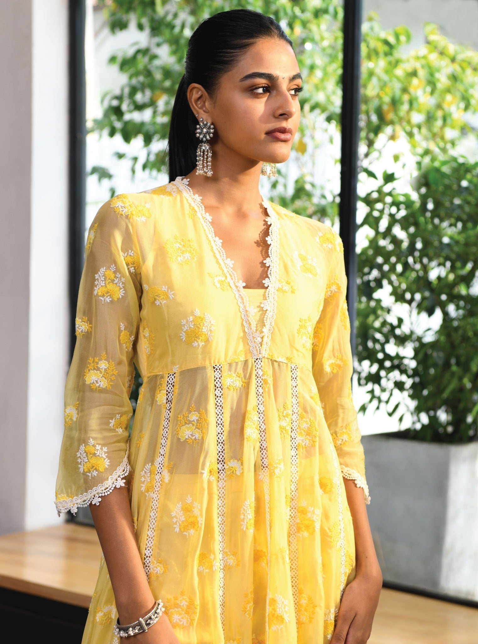 Mulmul Organza Stirling Anarkali Kurta