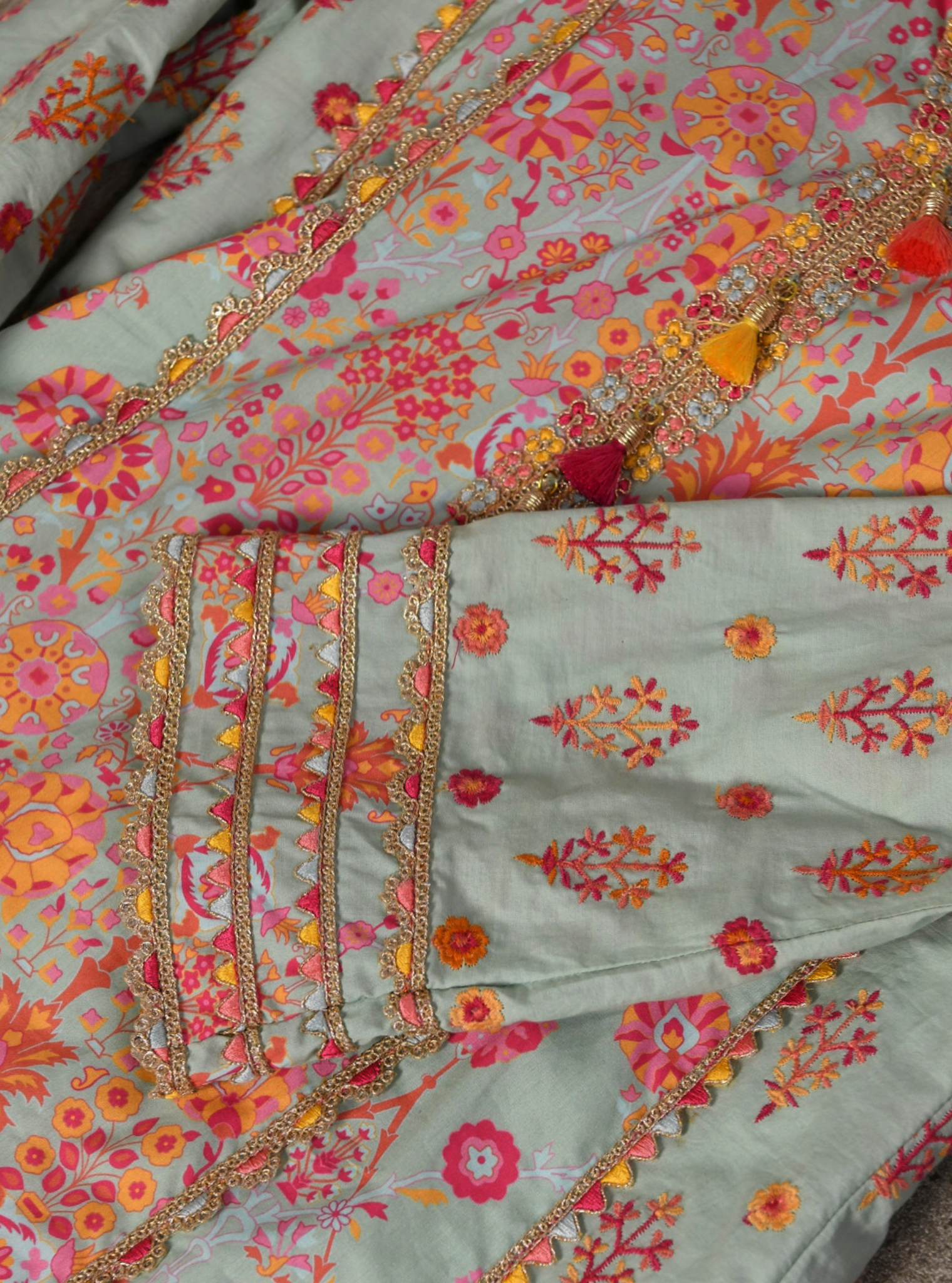 Avery Supima Cotton Green Kurta Set