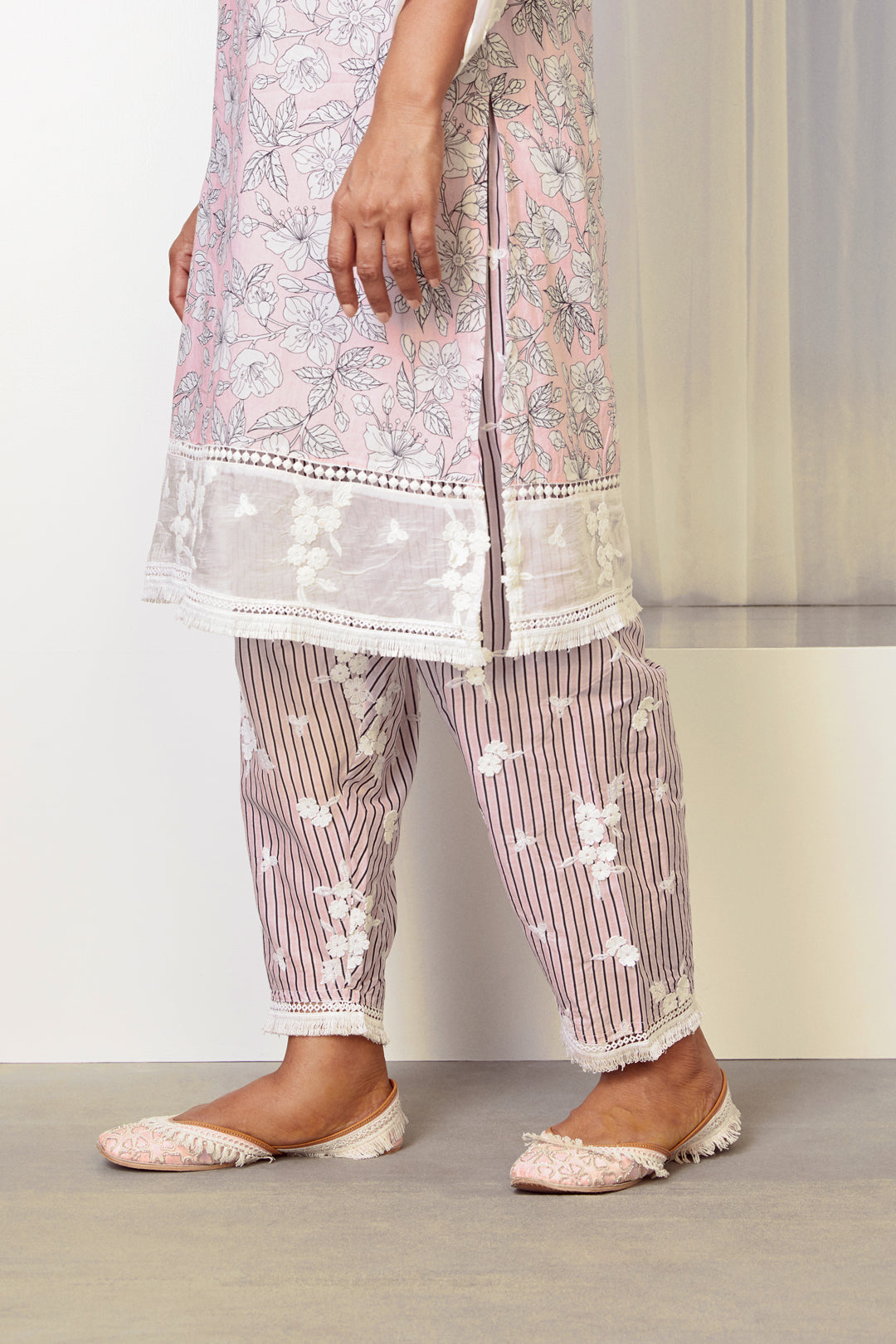 Abbey Supima Cotton Pink Kurta Set