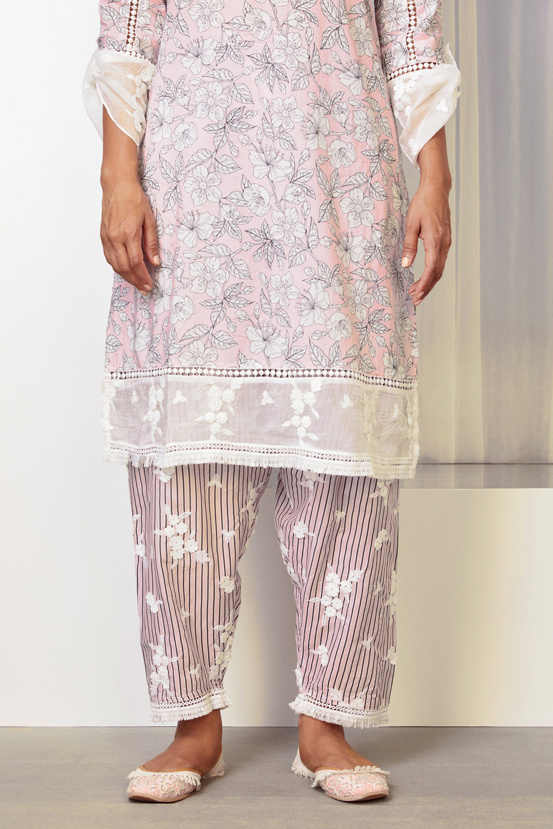 Abbey Supima Cotton Pink Kurta Set