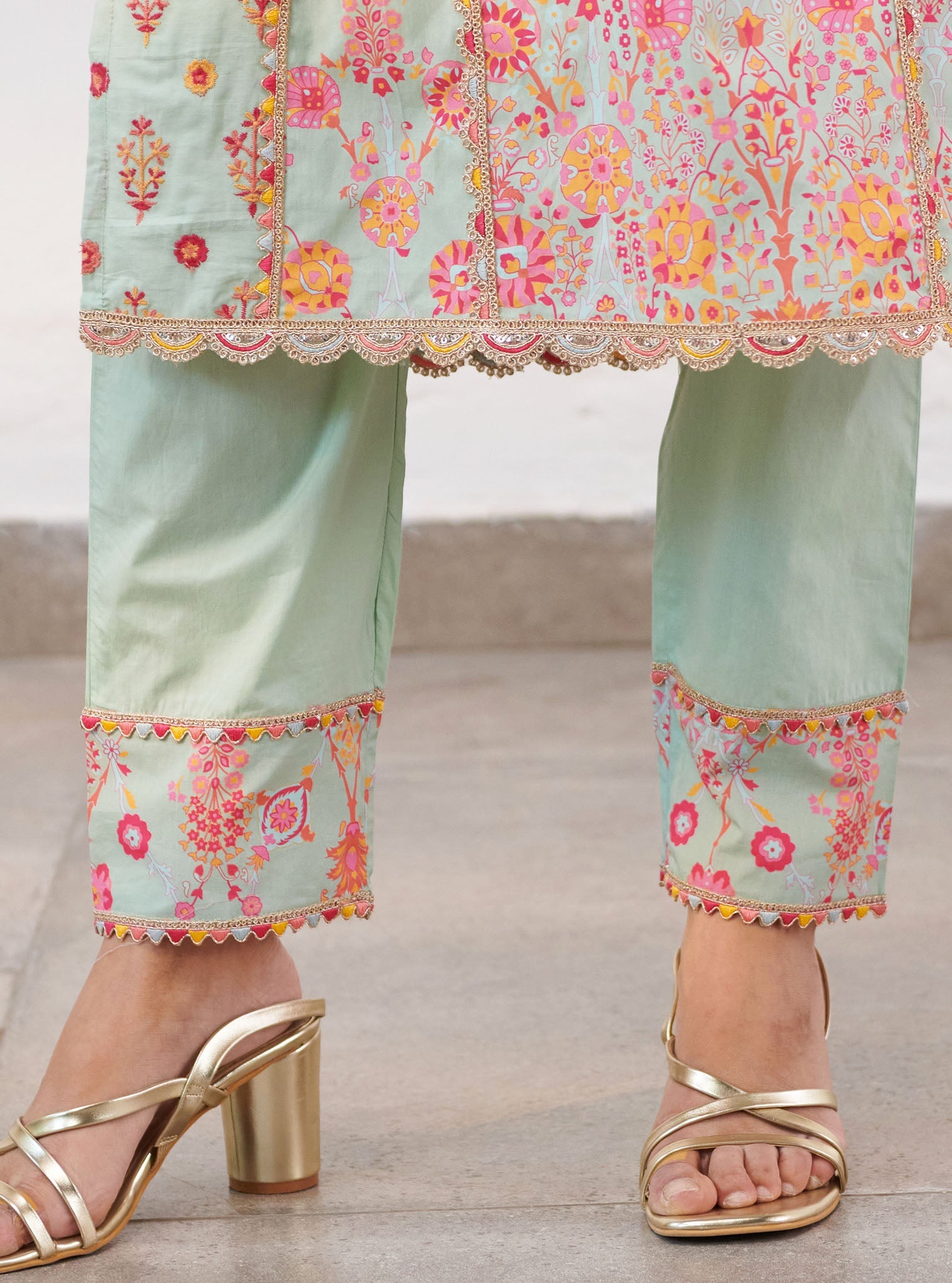 Avery Supima Cotton Green Kurta Set