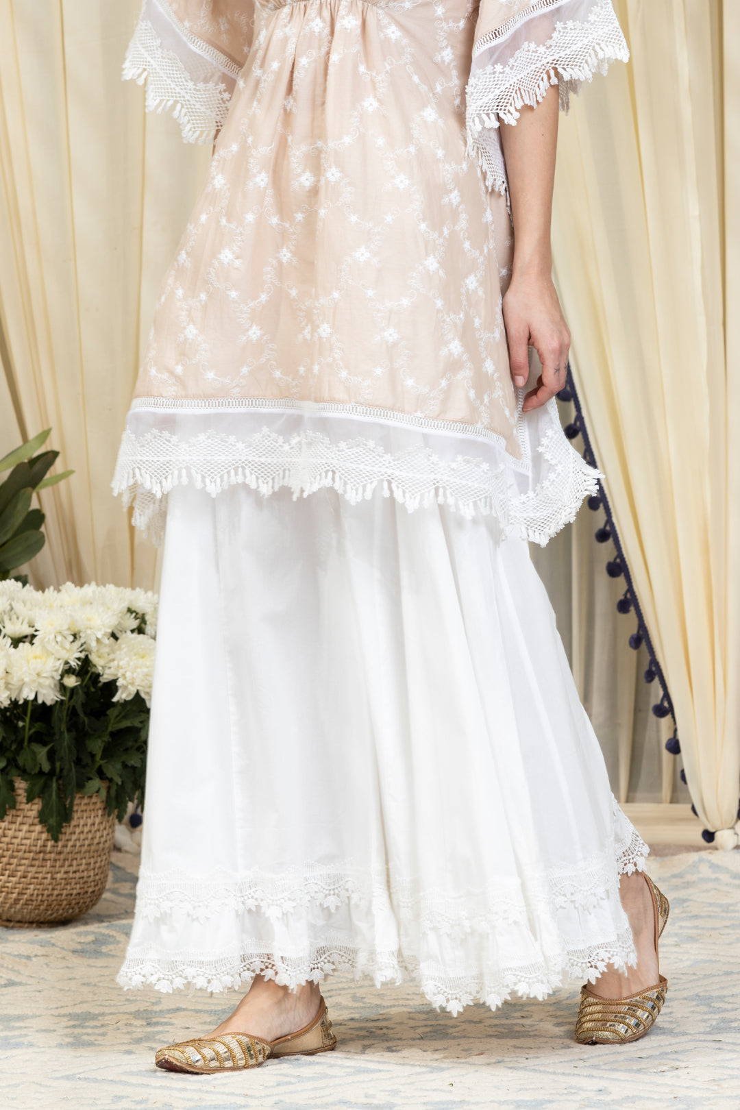 Fiore Supima Cotton Kurta with Sharara Set