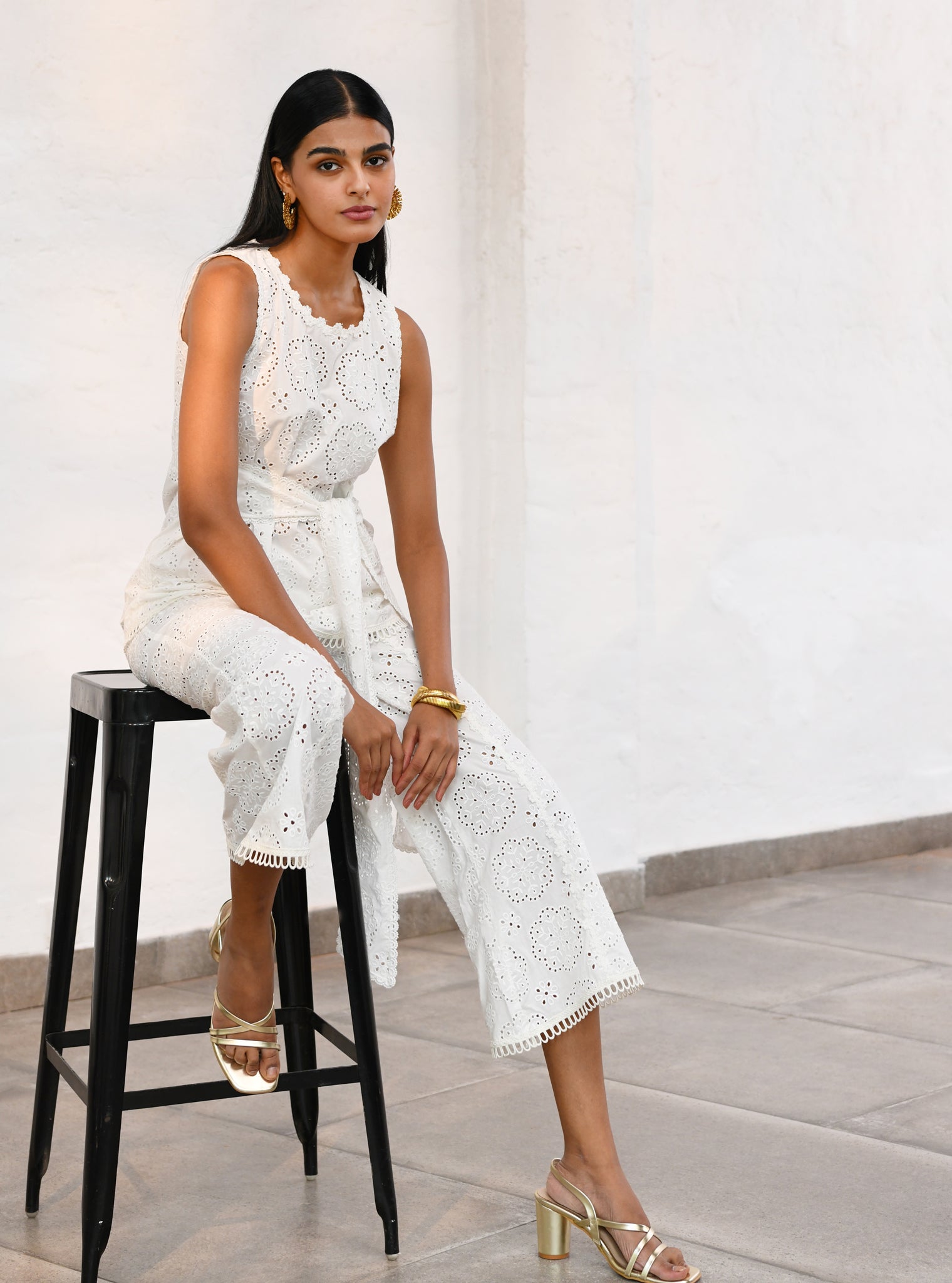 Brighton Cotton White Co-ord Set