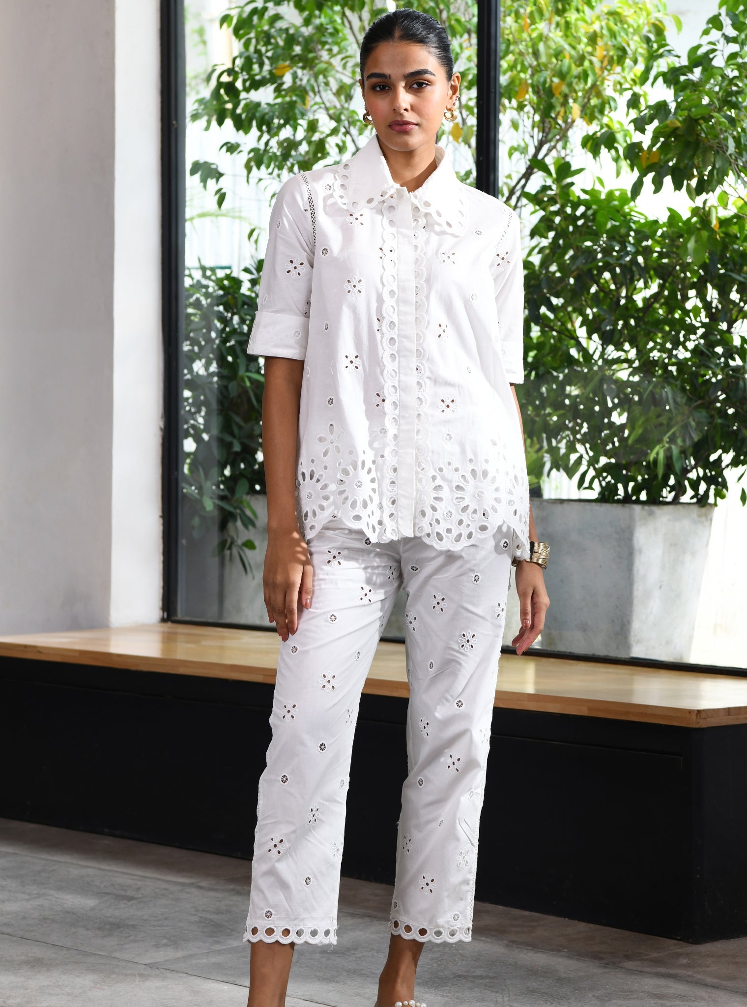 Carlisle Cotton White Co-ord Set