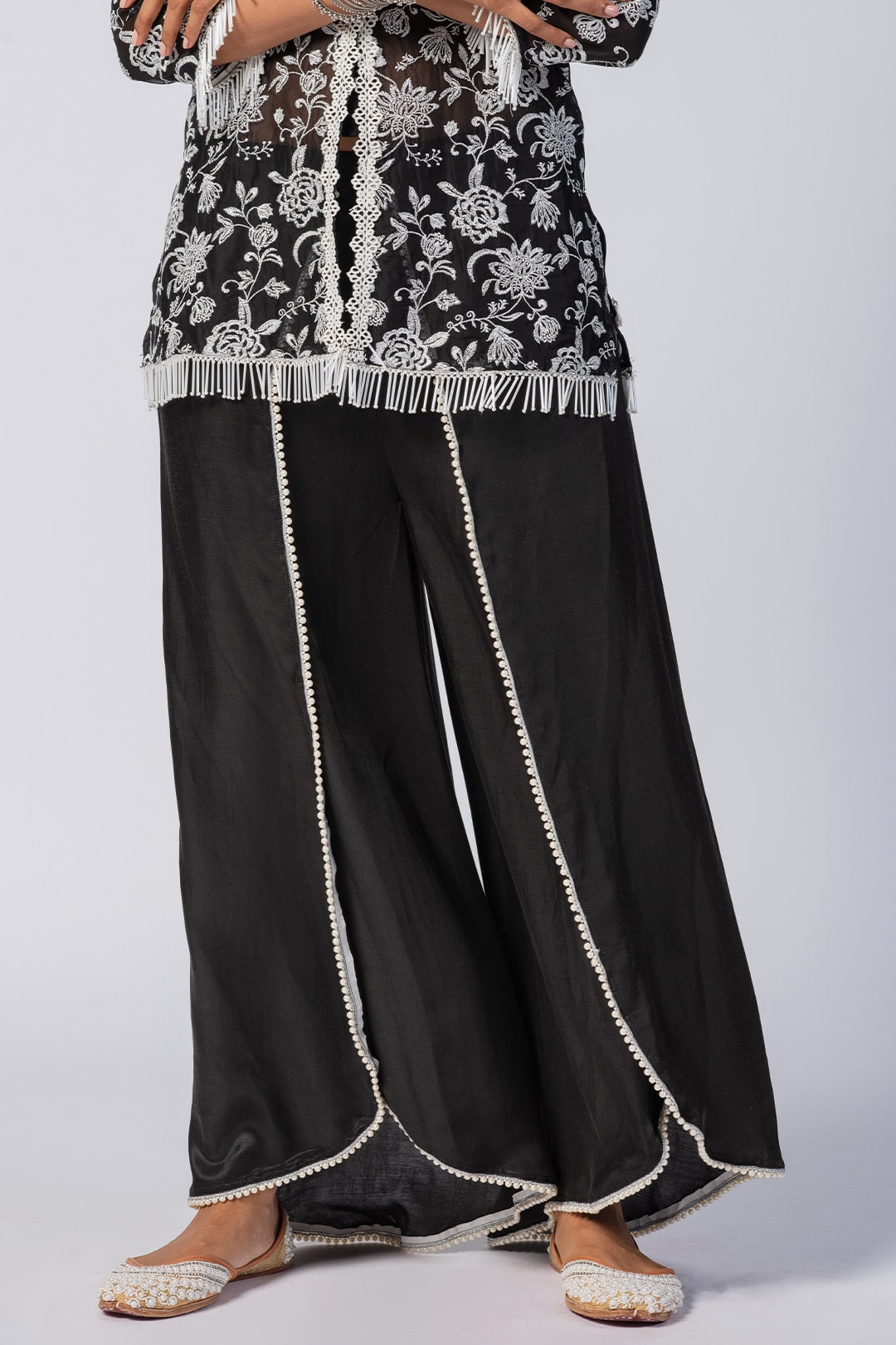 Claire Tencel Luxe Organza Black Kurta Set