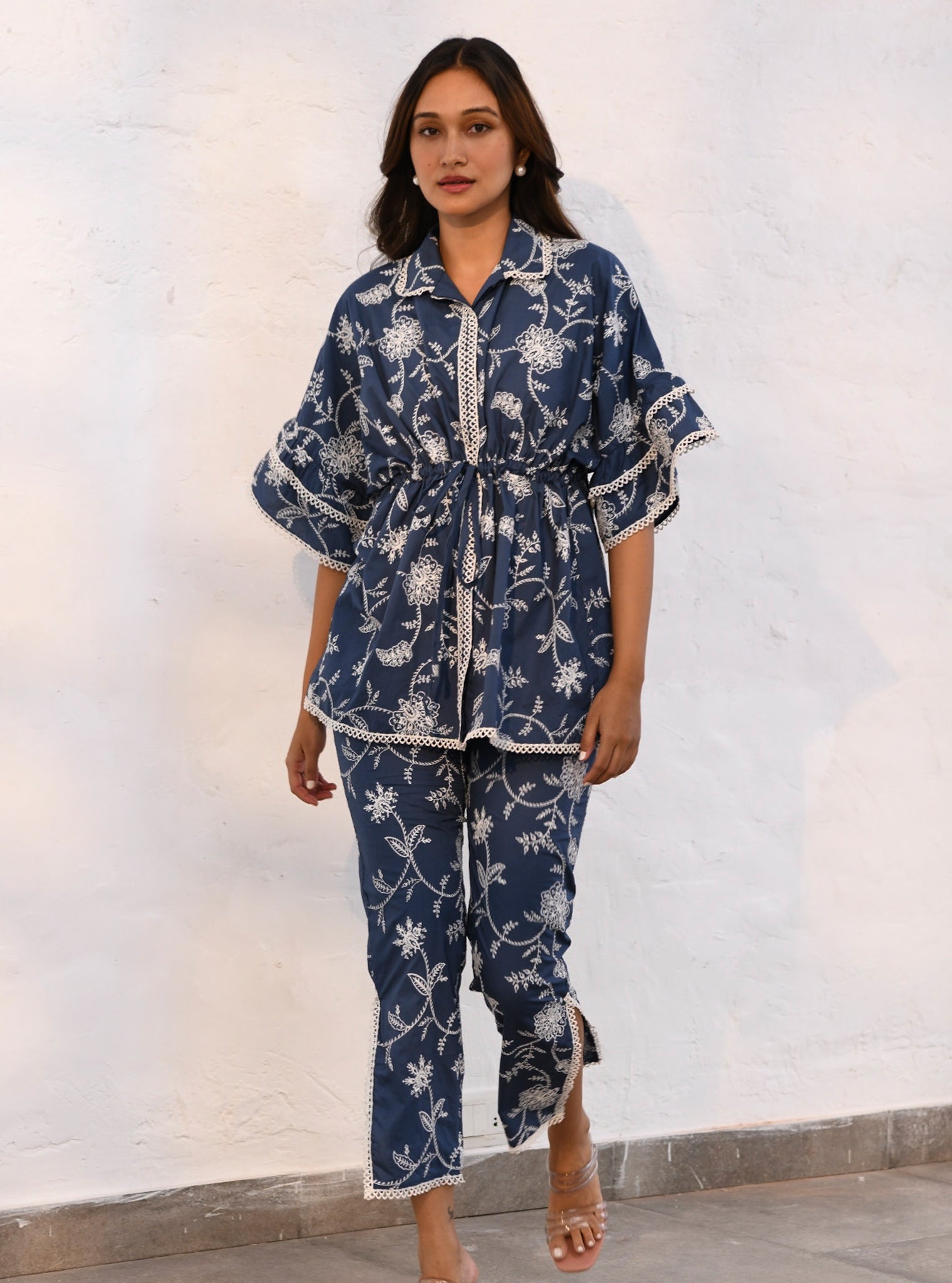 Ely Cotton Navy Co-ord Set