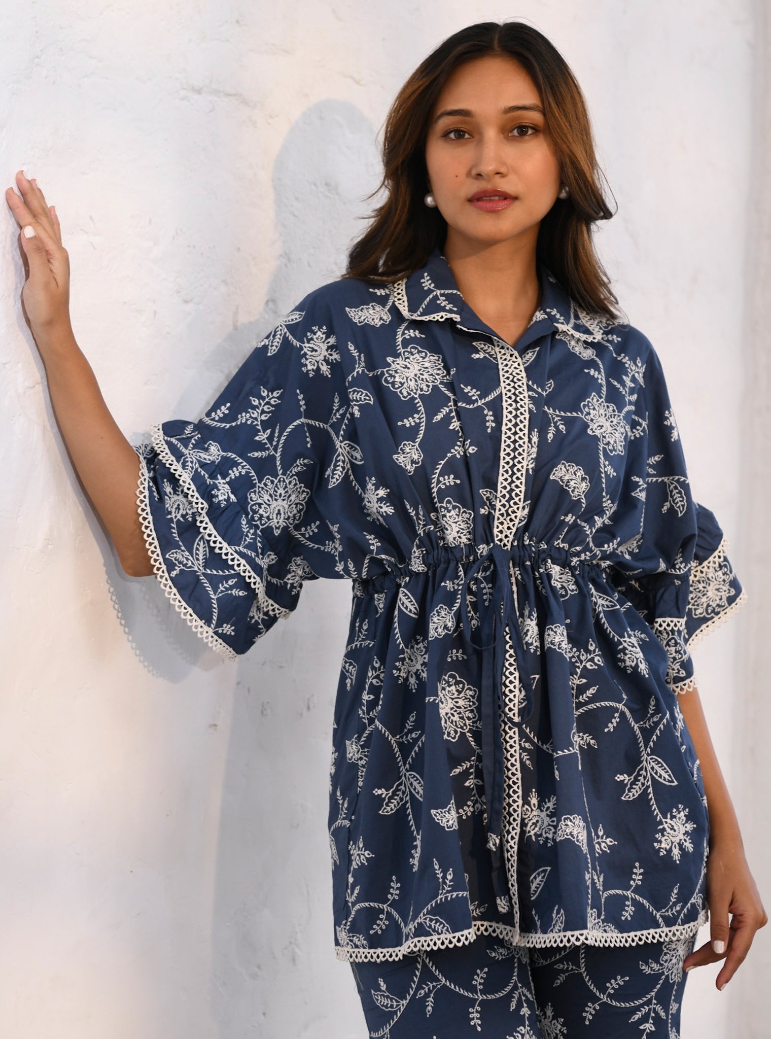 Ely Cotton Navy Co-ord Set