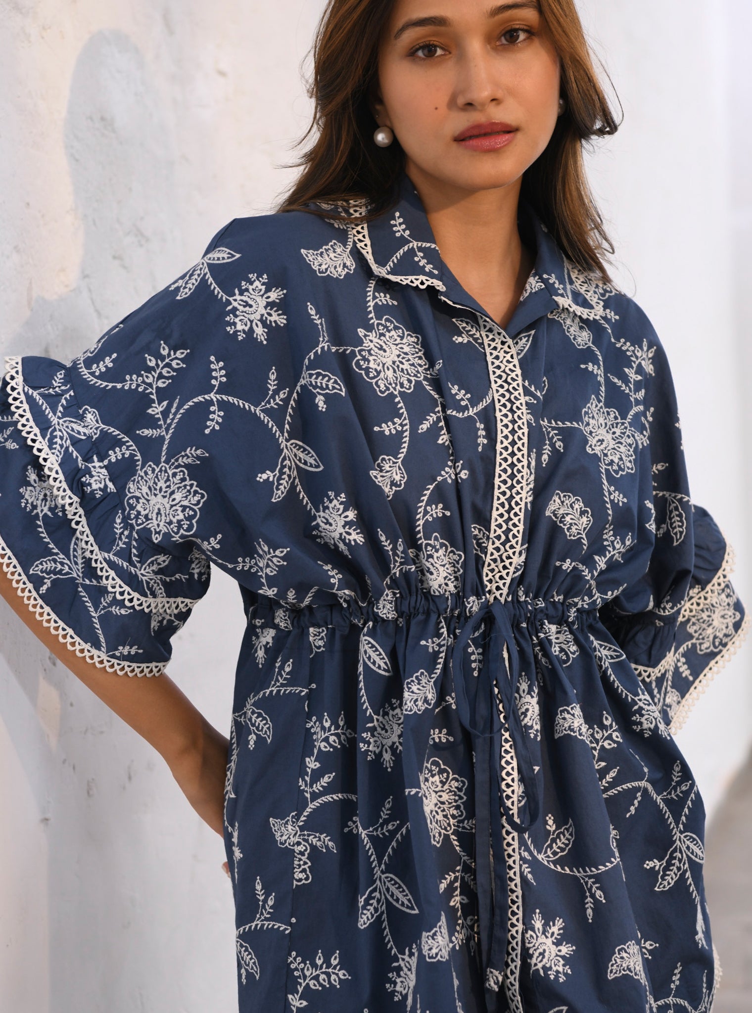 Ely Cotton Navy Co-ord Set