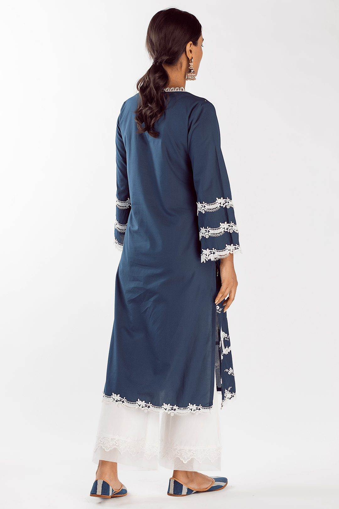 Eternity Supima Cotton Navy Kurta Set