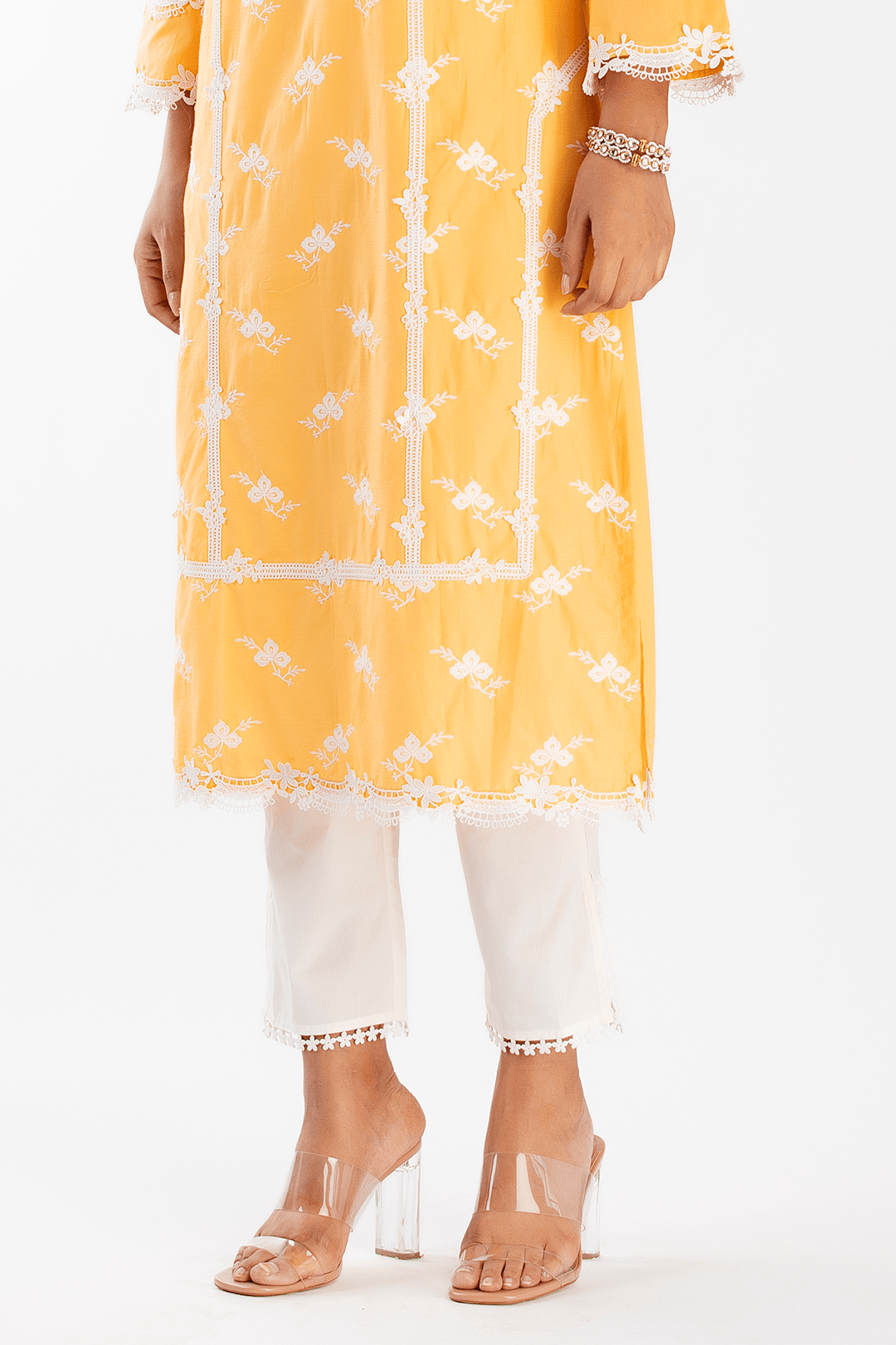 Eternity Supima Cotton Orange Kurta Set