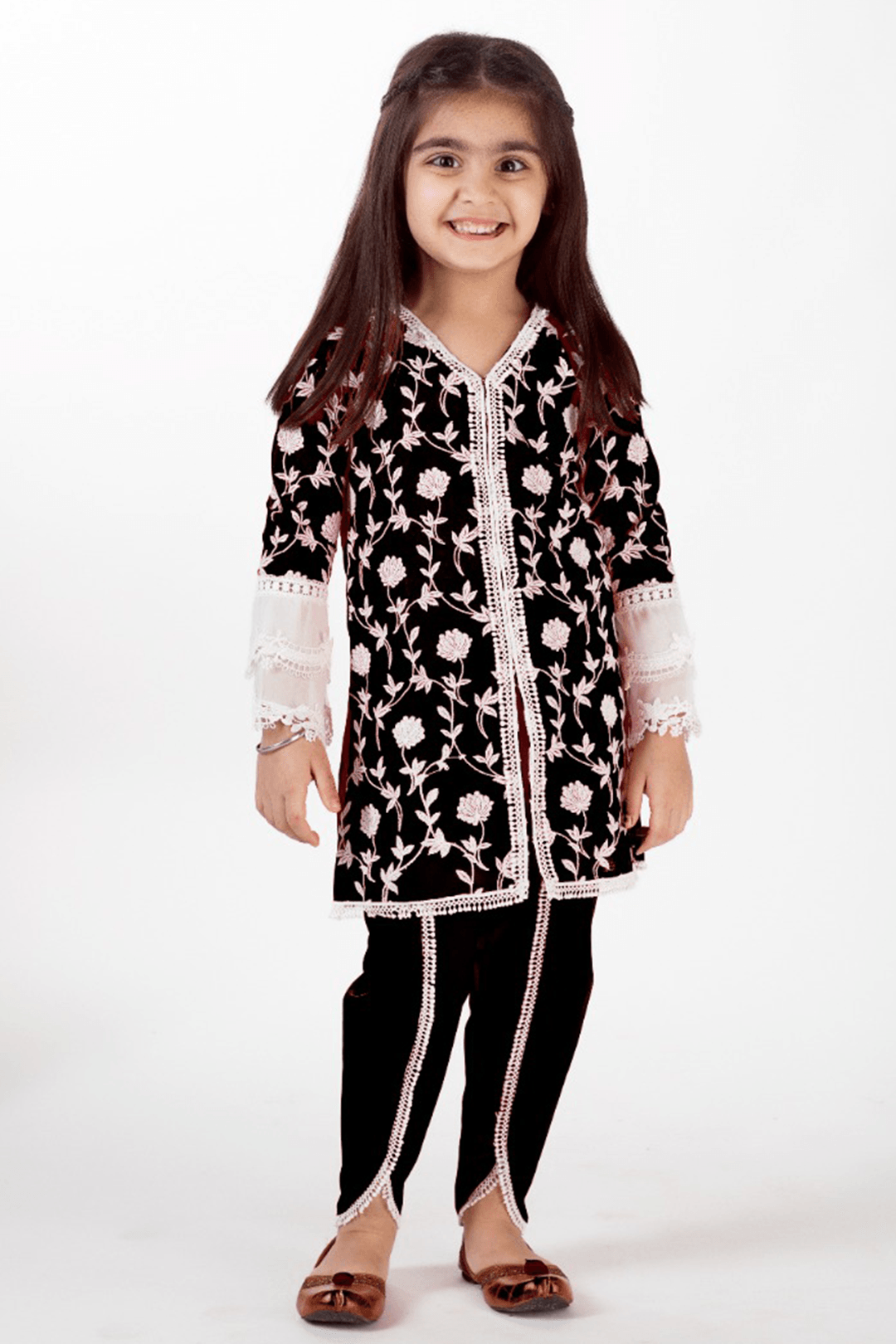 Feliz Supima Cotton Black Dhoti Set